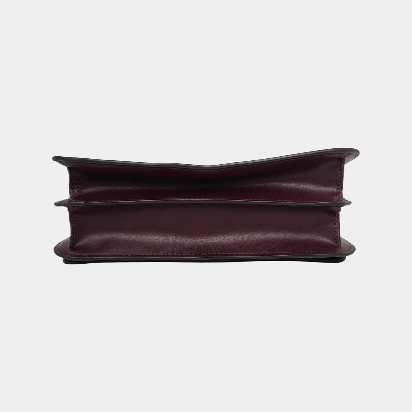MICHAEL KORS Dark Purple Leather Sling Bag Crossbody Bag Handbag Golden hardware Removable shoulder strap-(SKU)-940824458