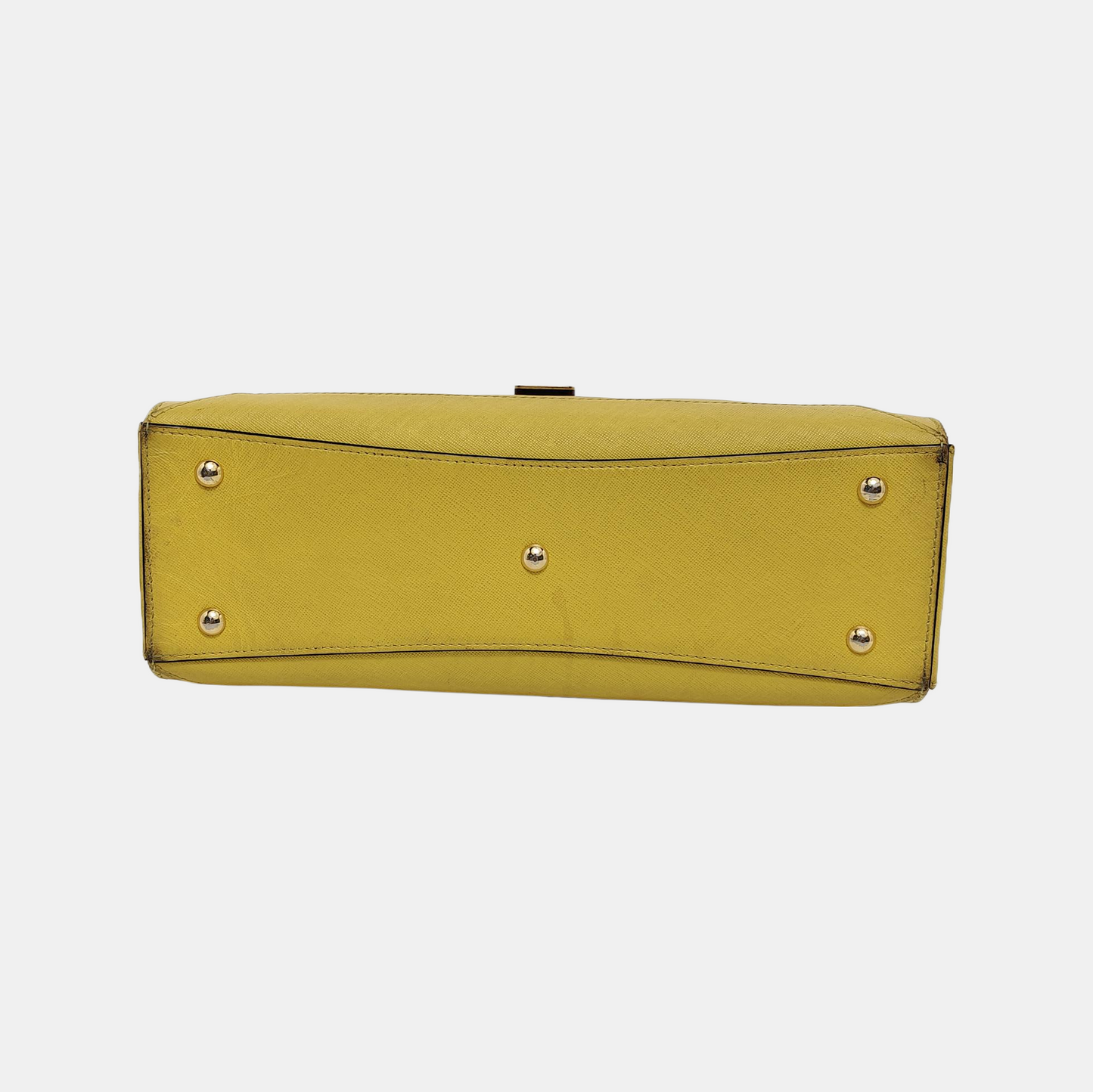 MCM NUOVO Yellow Leather Sling Shoulder Bag Golden hardware Removable shoulder strap-(SKU)-940313912