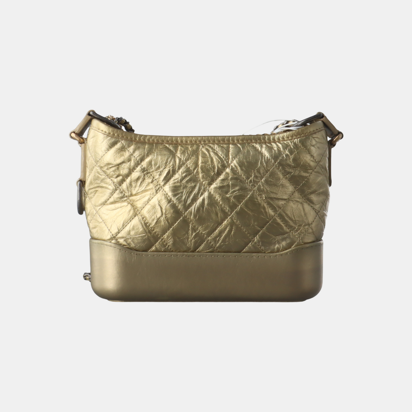 CHANEL GABRIELLE Small Size Gold Calfskin Quilted Crossbody Shoulder Bag Gold Hardware 25 Clasp Removable Strap-(SKU)-934408263