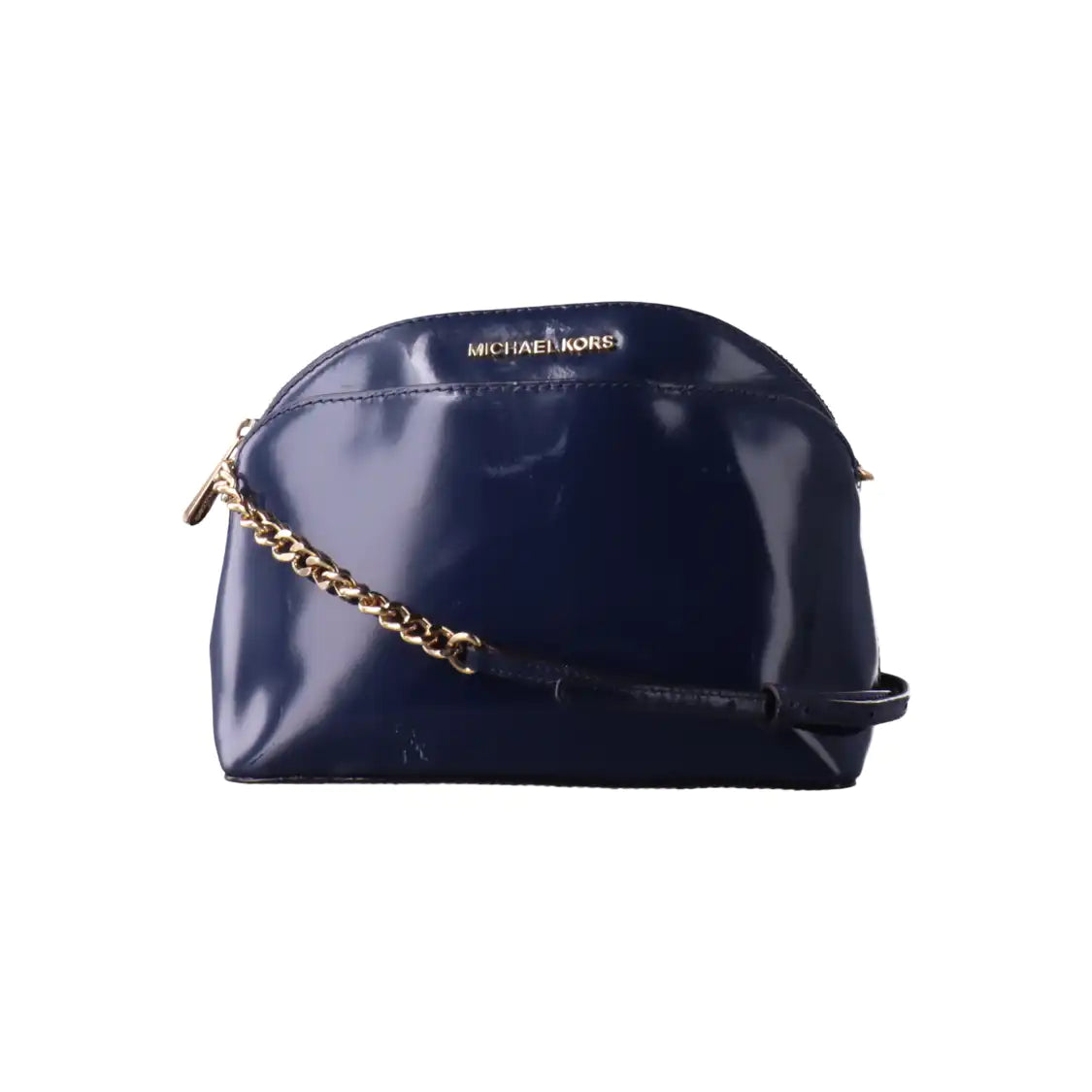 MICHAEL KORS Blue Patent Leather Single Shoulder Bag Crossbody Bag Golden hardware-(SKU)-14206783