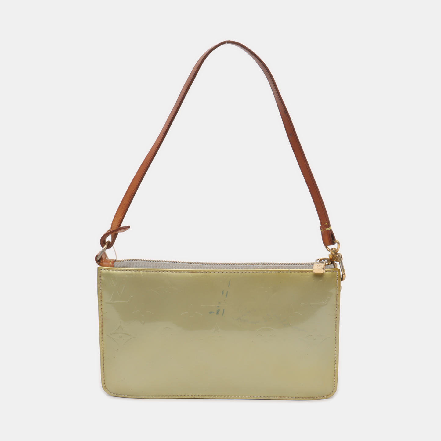 LOUIS VUITTON LEXINGTON Light Green Cowhide Monogrammed Crumpled Shoulder Bag Single Shoulder Bag Golden hardware Removable shoulder strap-(SKU)-939883232