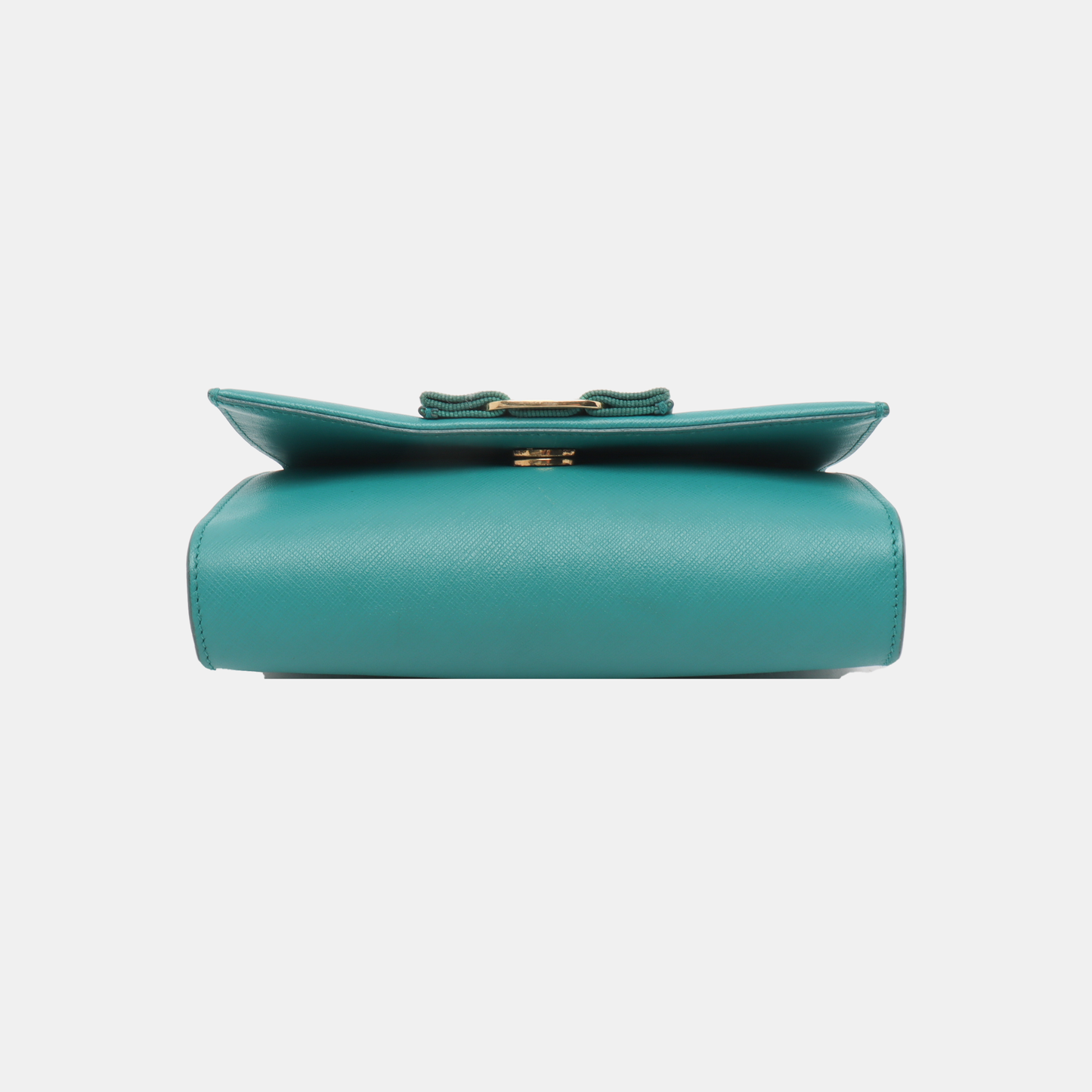 FERRAGAMO Vara Green Cowhide Single Shoulder Bag Crossbody Golden hardware Removable shoulder strap-(SKU)-930663462