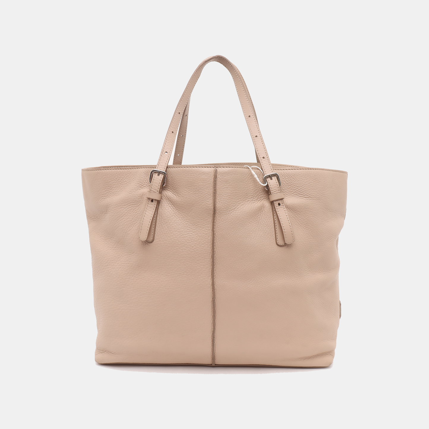 TOD'S Tote bag Nude Pink Leather Single Shoulder Bag Silver Hardware shoulder straps-(SKU)-934473034