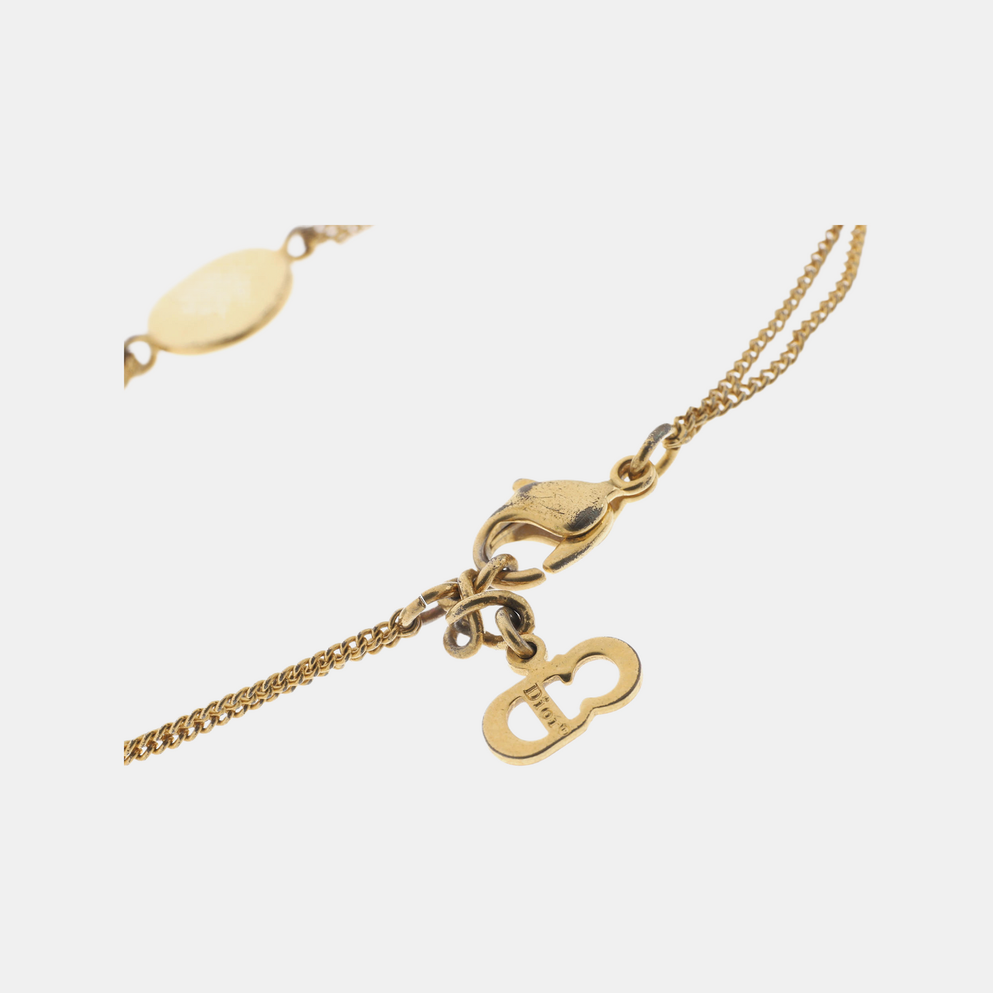 DIOR Dog Tag Gold Alloy Bracelet Length20cm-(SKU)-942849009