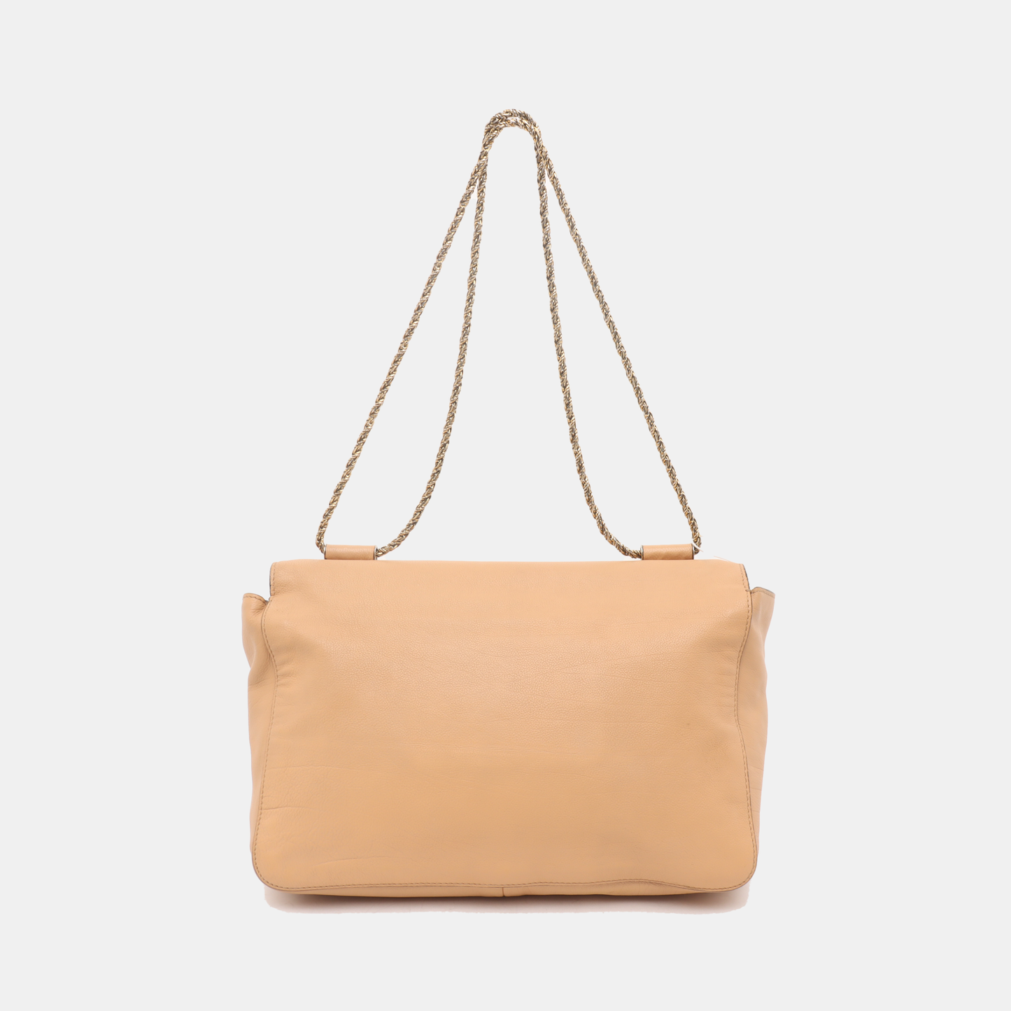 Chloé Elsie Nude Pink Leather Single Shoulder Bag Crossbody Bag Golden hardware-(SKU)-933934361
