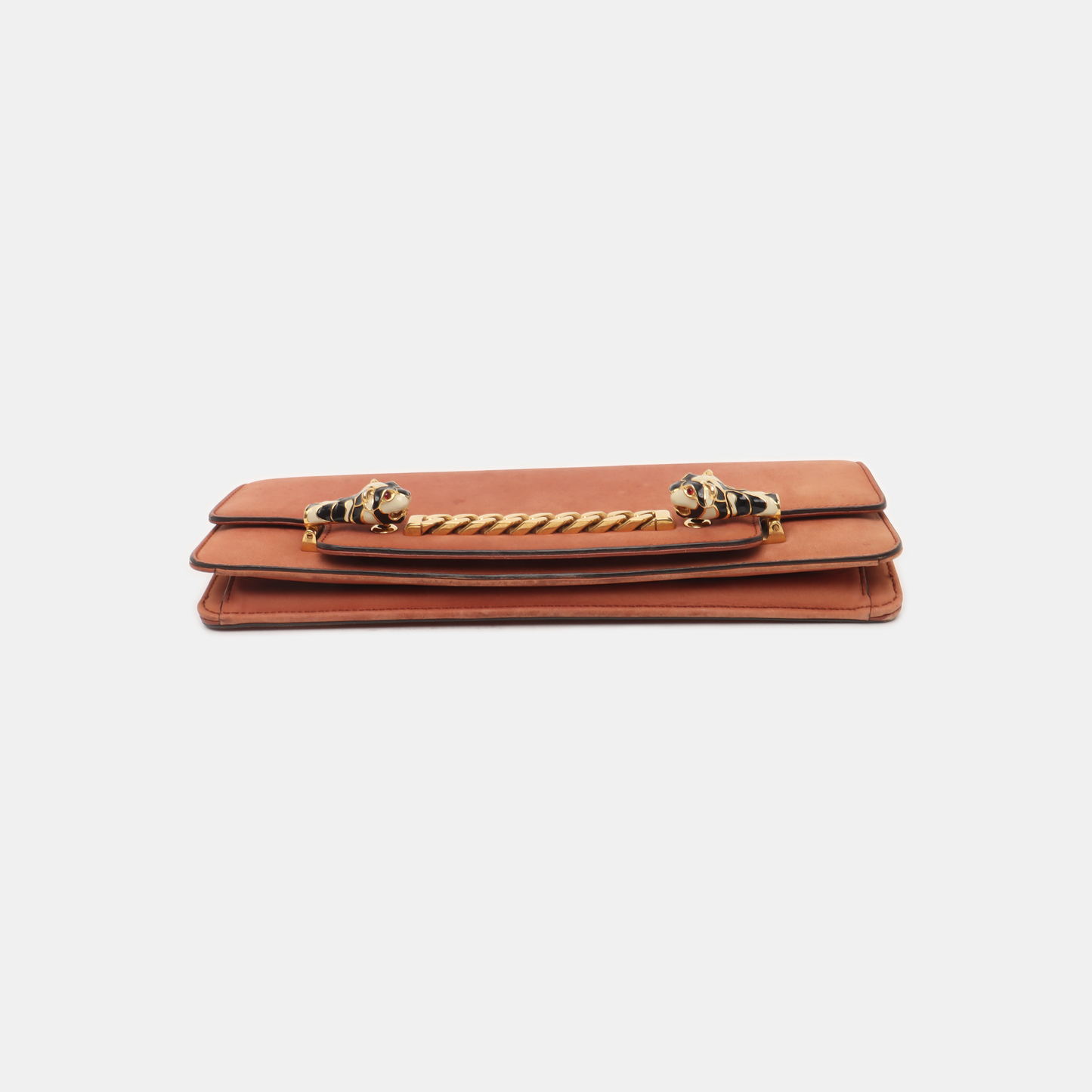 GUCCI Brick Red Cowhide Crossbody Bag Golden hardware Removable shoulder strap-(SKU)-935412398