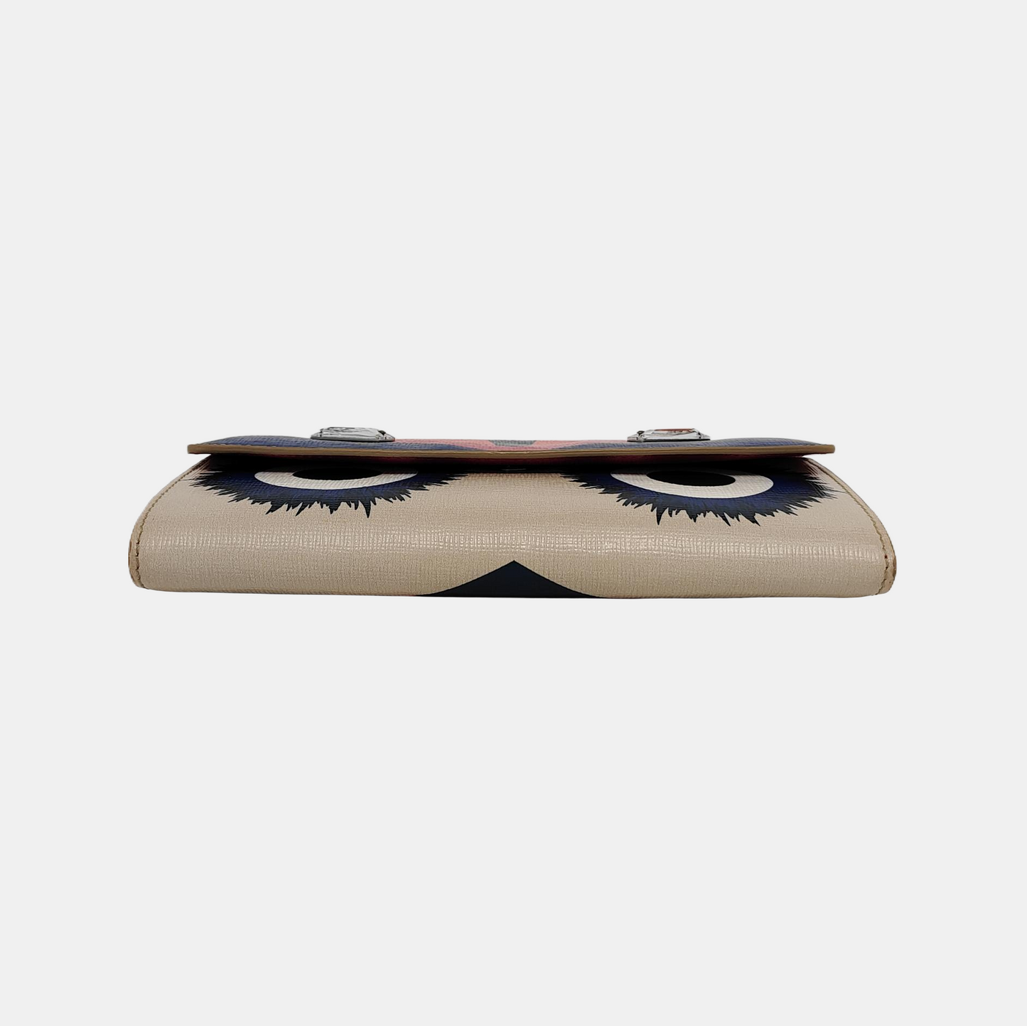 FENDI Monster Color blocked leather monster inlaid wallet Golden hardware-(SKU)-946074355