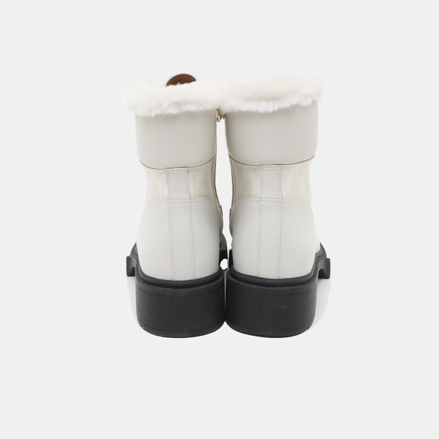 COACH 36code Women's Short Boots White Leather Winter-(SKU)-939377606