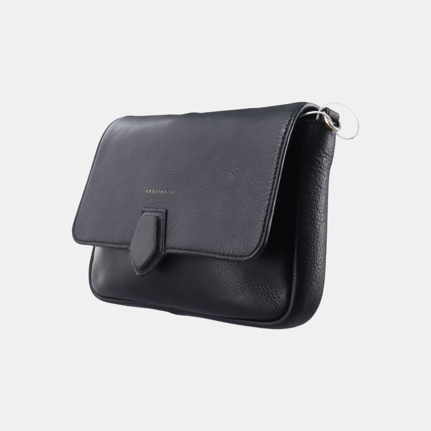 COCCINELLE Black Leather Single Shoulder Bag Golden hardware Removable shoulder strap-(SKU)-14421257