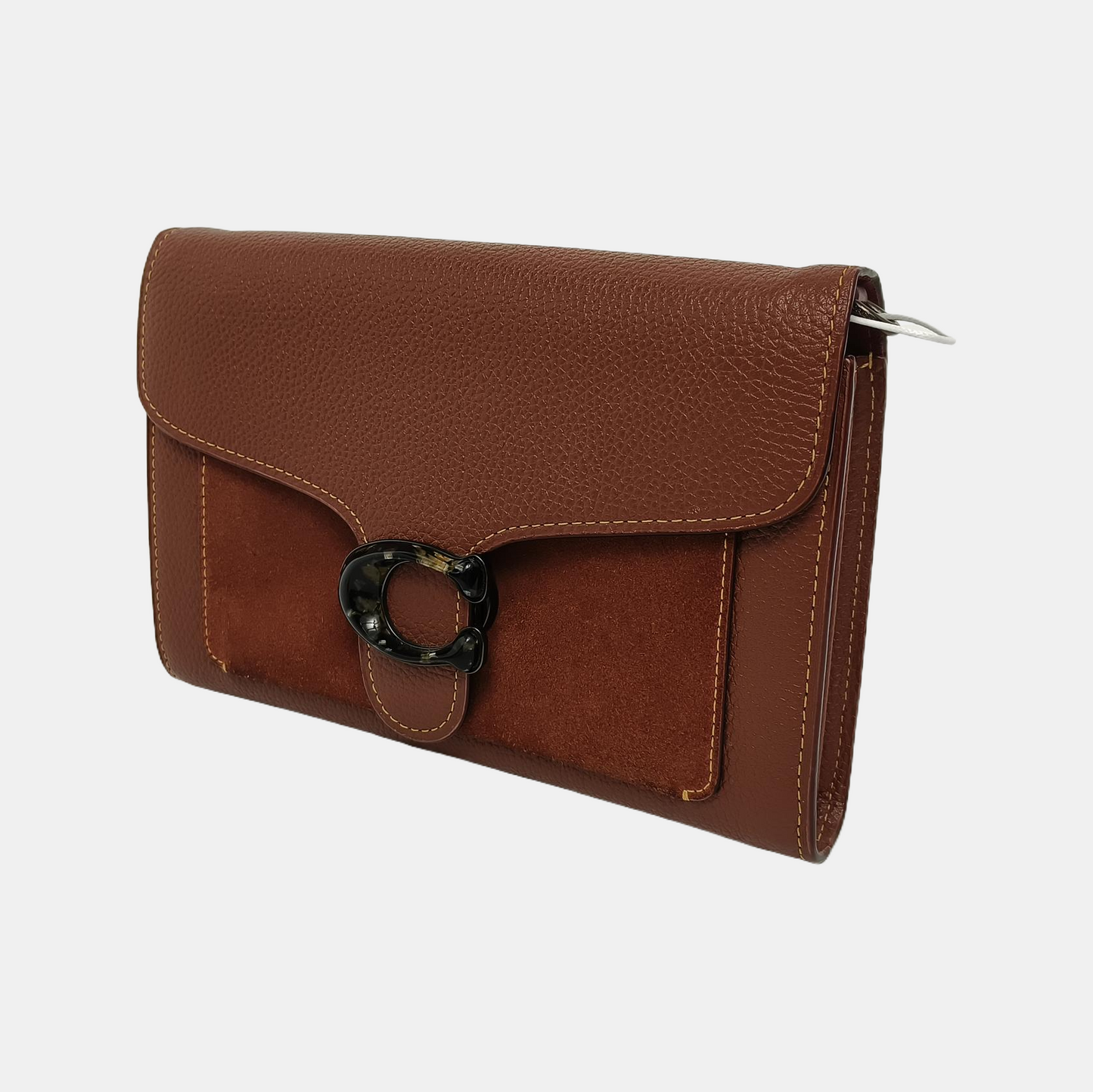COACH TABBY Brown Leather Crossbody Single Shoulder Bag Golden hardware Vintage model Removable shoulder strap-(SKU)-940047499