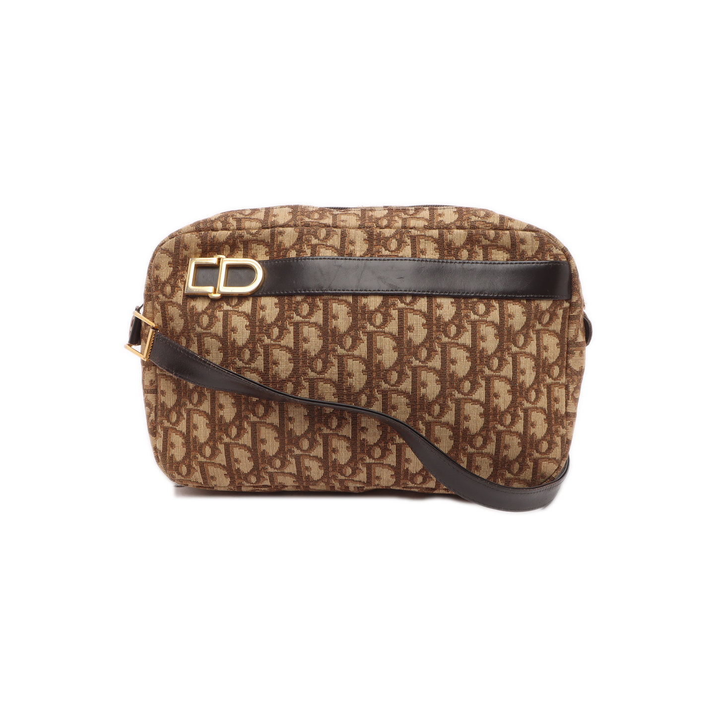 DIOR Camera Bag Khaki Canvas Monogram Single Shoulder Bag Crossbody Bag Golden hardware Vintage model-(SKU)-13444186