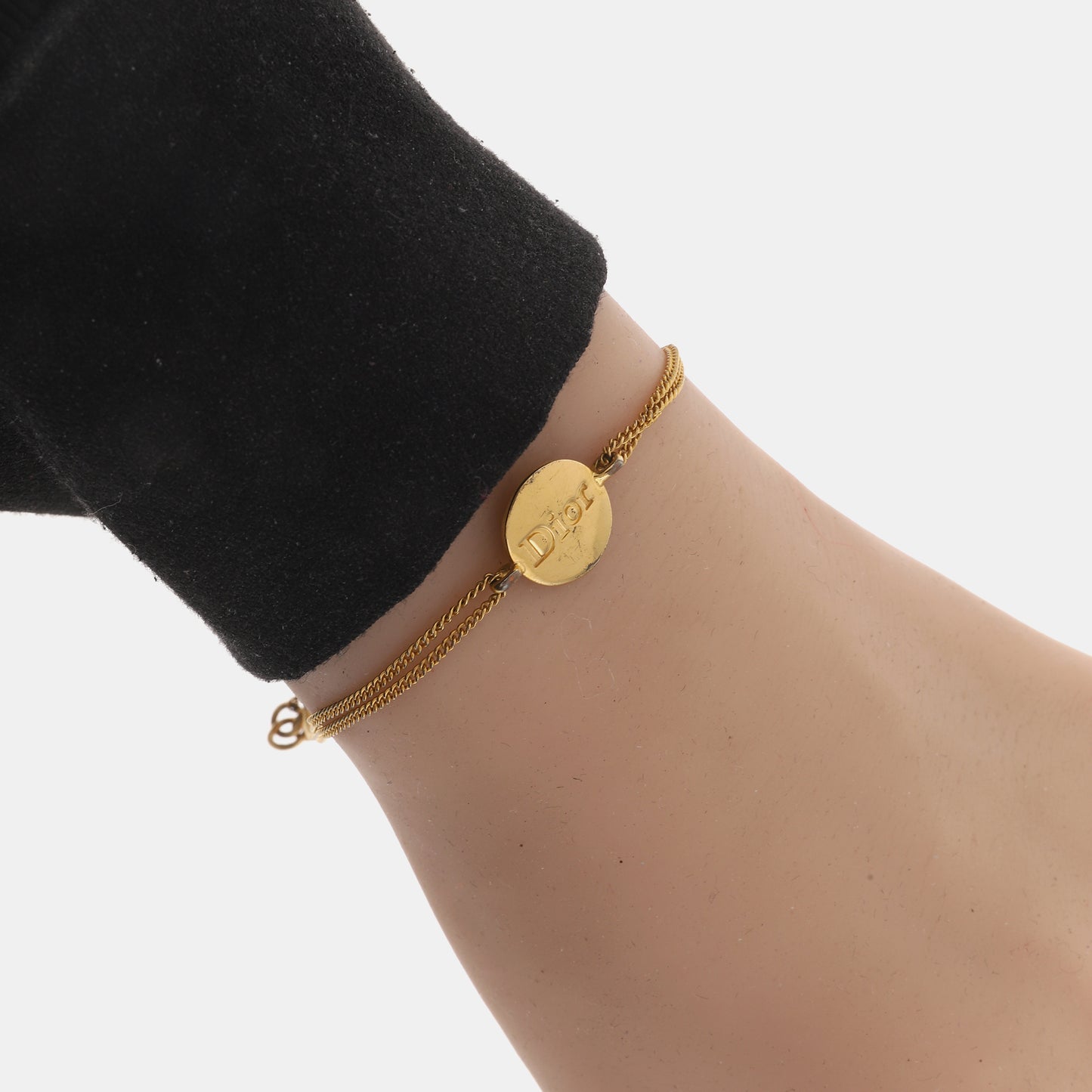 DIOR Dog Tag Gold Alloy Bracelet Length20cm-(SKU)-942849009
