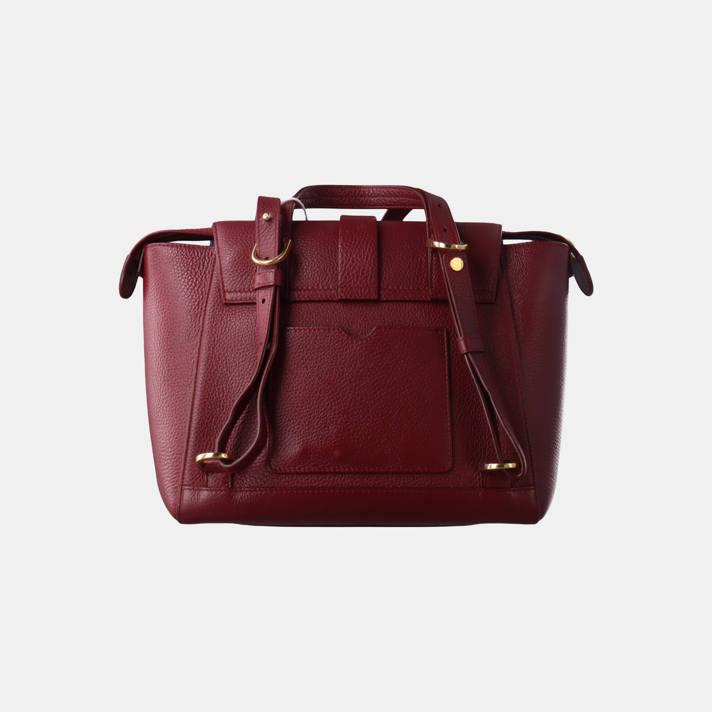 senreve Red Cow Leather Embossed Shoulder Bag Tote Bag Golden hardware Removable shoulder strap-(SKU)-13429698