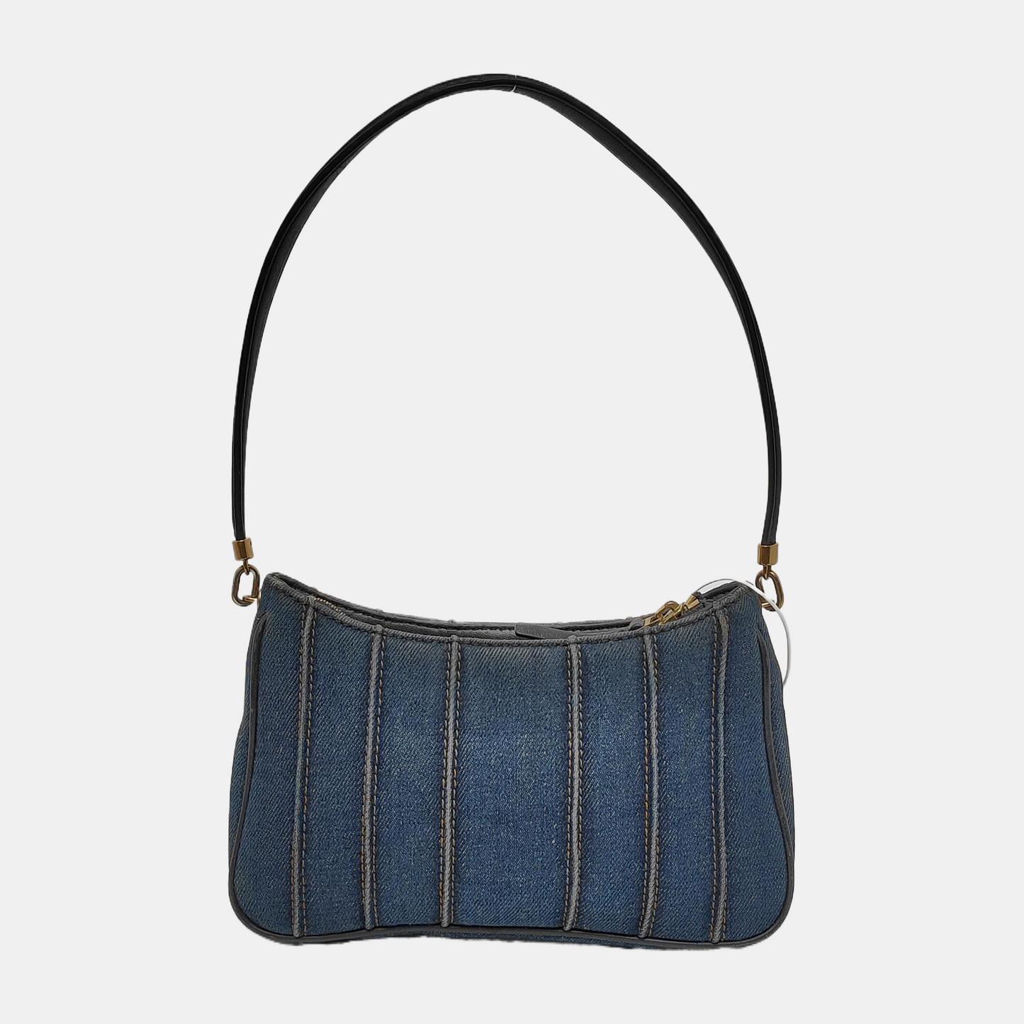 TORY BURCH Blue Fabric Quilted Single Shoulder Bag, Handbag Golden hardware-(SKU)-940595833