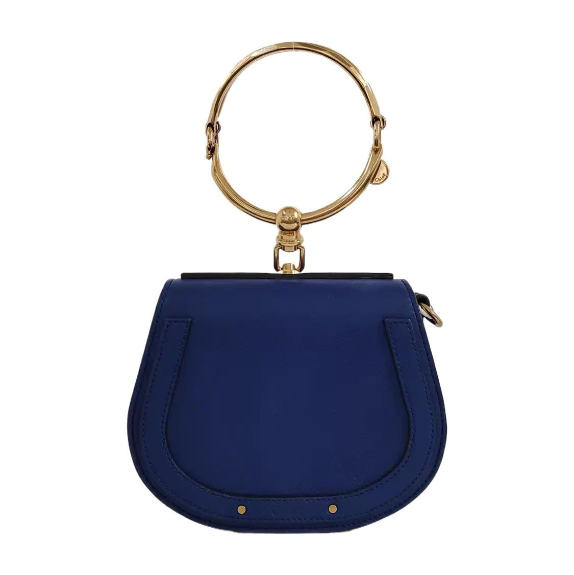 Chloé Nile Blue Cowhide Single Shoulder Bag Sling Bag Tote Golden hardware Removable shoulder strap-(SKU)-942720011