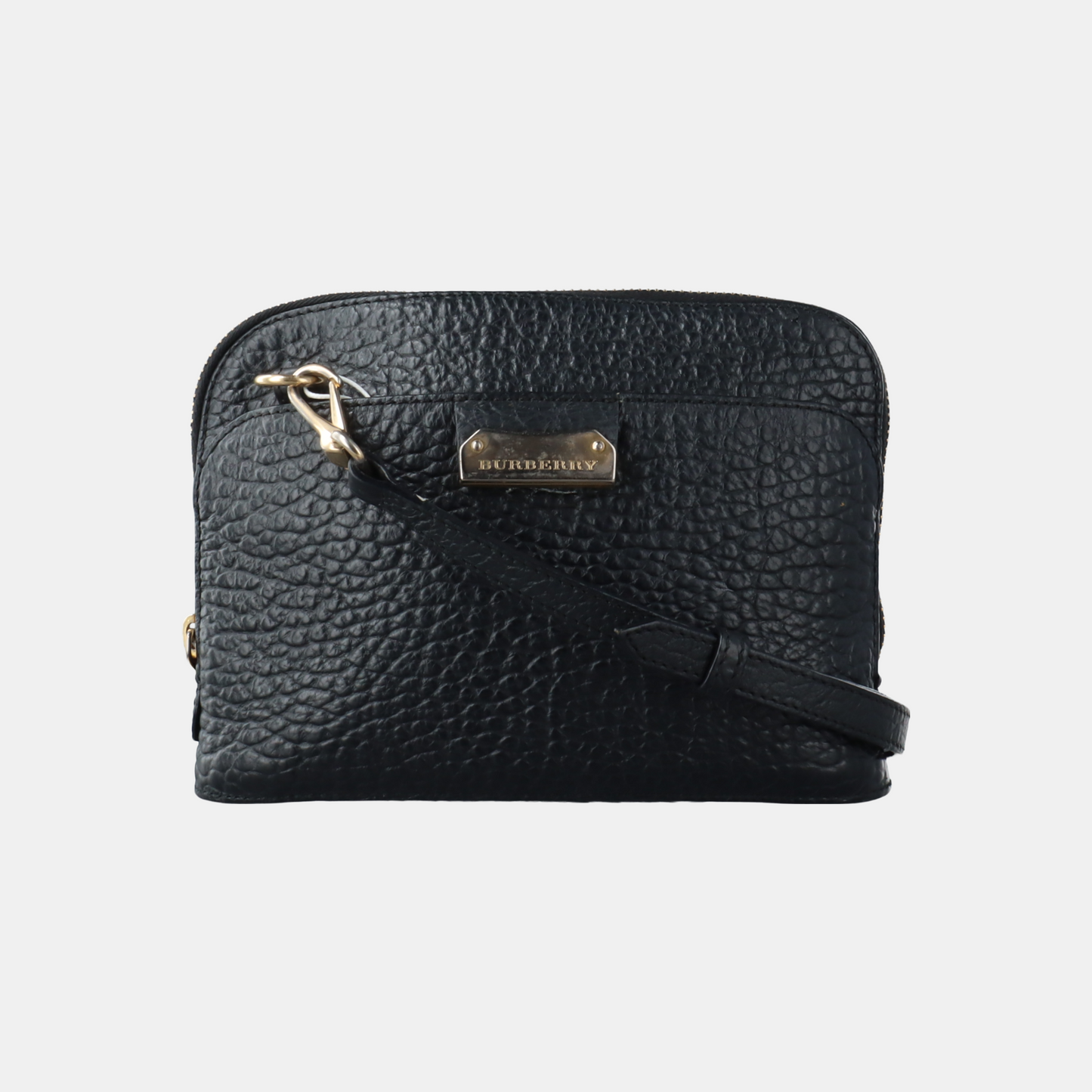 BURBERRY Harrogate Black Cowhide Single Shoulder Bag Crossbody Bag Golden hardware-(SKU)-933835304