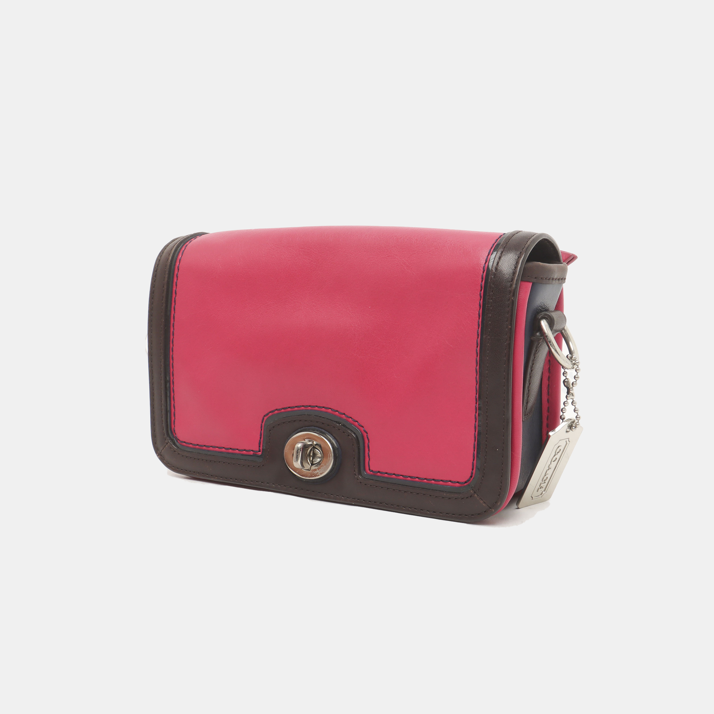 COACH LEGACY PATRICIA Blush Pink Leather Single Shoulder Bag Clutch Silver Hardware Removable shoulder strap-(SKU)-938869966