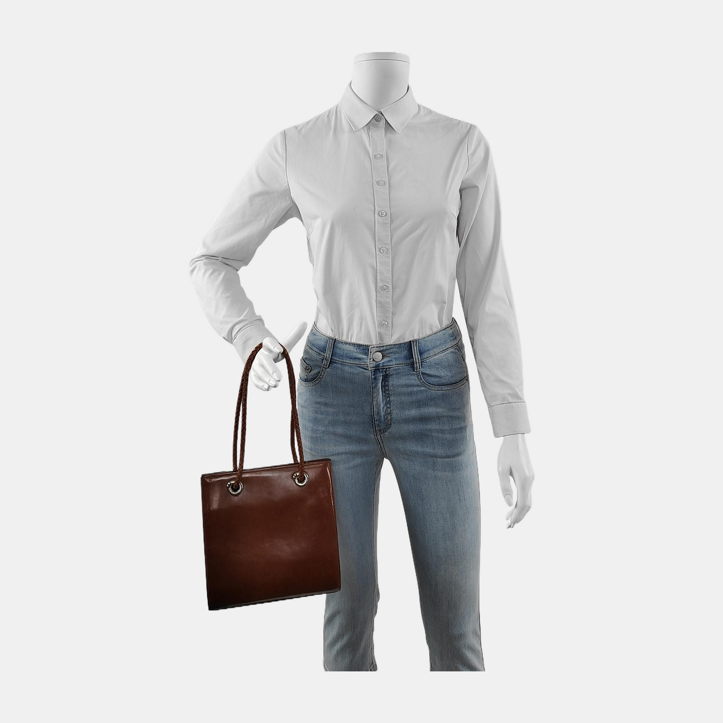 Cartier Tote bag Brown Cowhide Single Shoulder Bag Silver Hardware-(SKU)-942575240