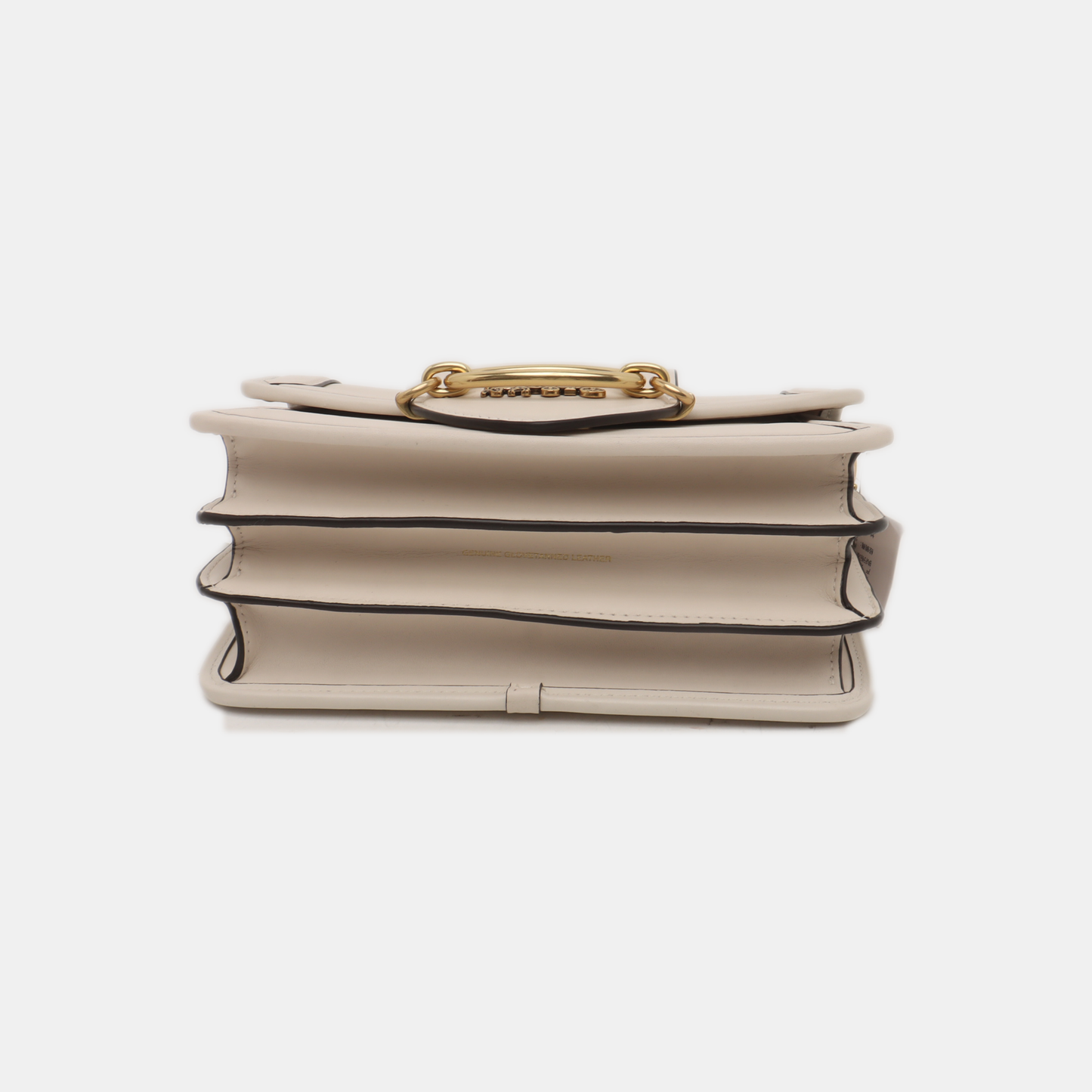 COACH White cowhide carriage single shoulder bag crossbody bag handbag Golden hardware Removable shoulder strap-(SKU)-935360899