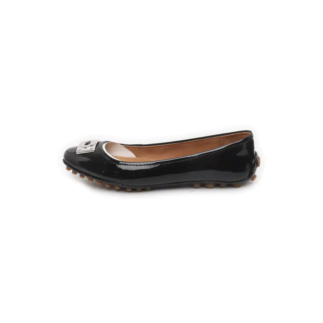 COACH 35.5code Women's Low Heel Leather Shoes Black Spring-(SKU)-14477491