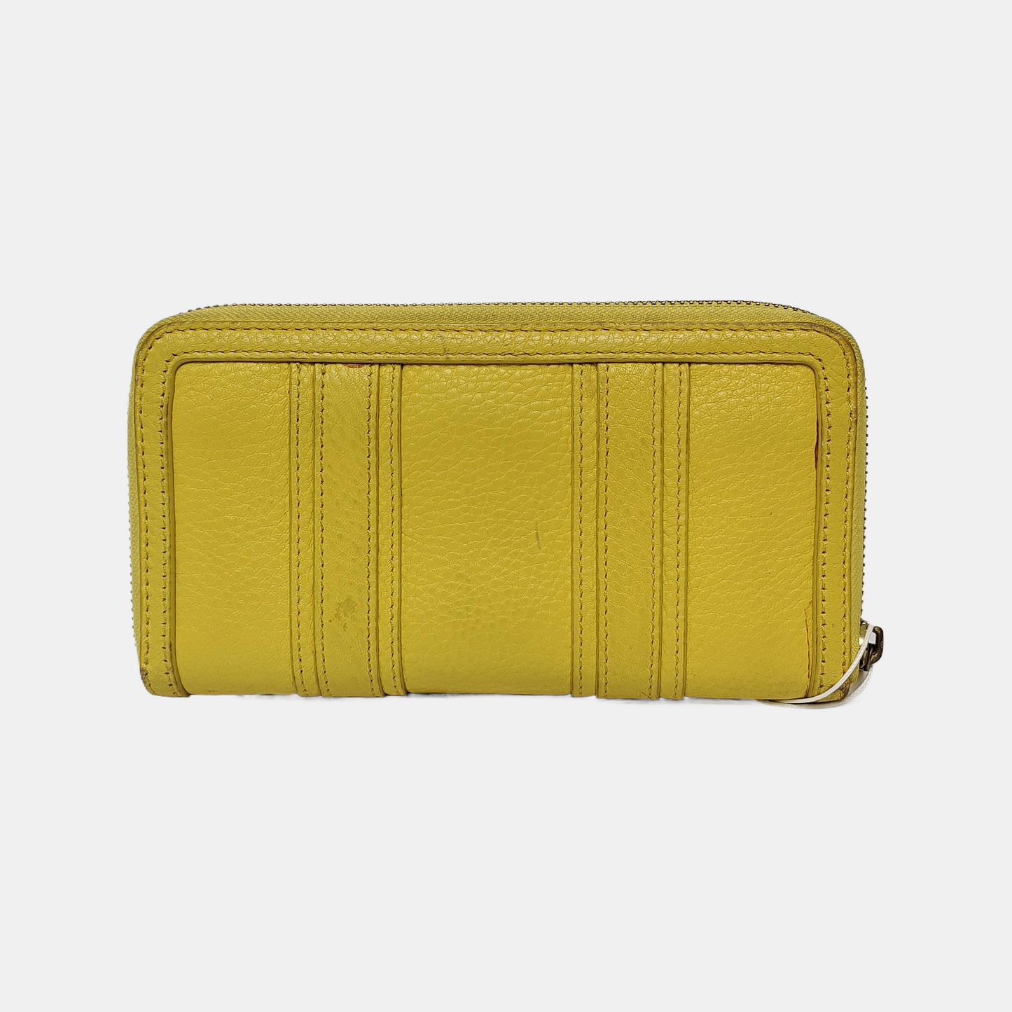 TORY BURCH Walker Yellow Leather Wallet Golden hardware-(SKU)-942221638