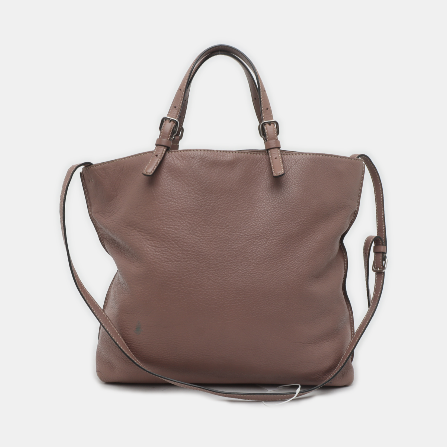 TOD'S Tote bag Dark Gray Cowhide Single Shoulder Bag Handbag Crossbody Bag Silver Hardware-(SKU)-935893458