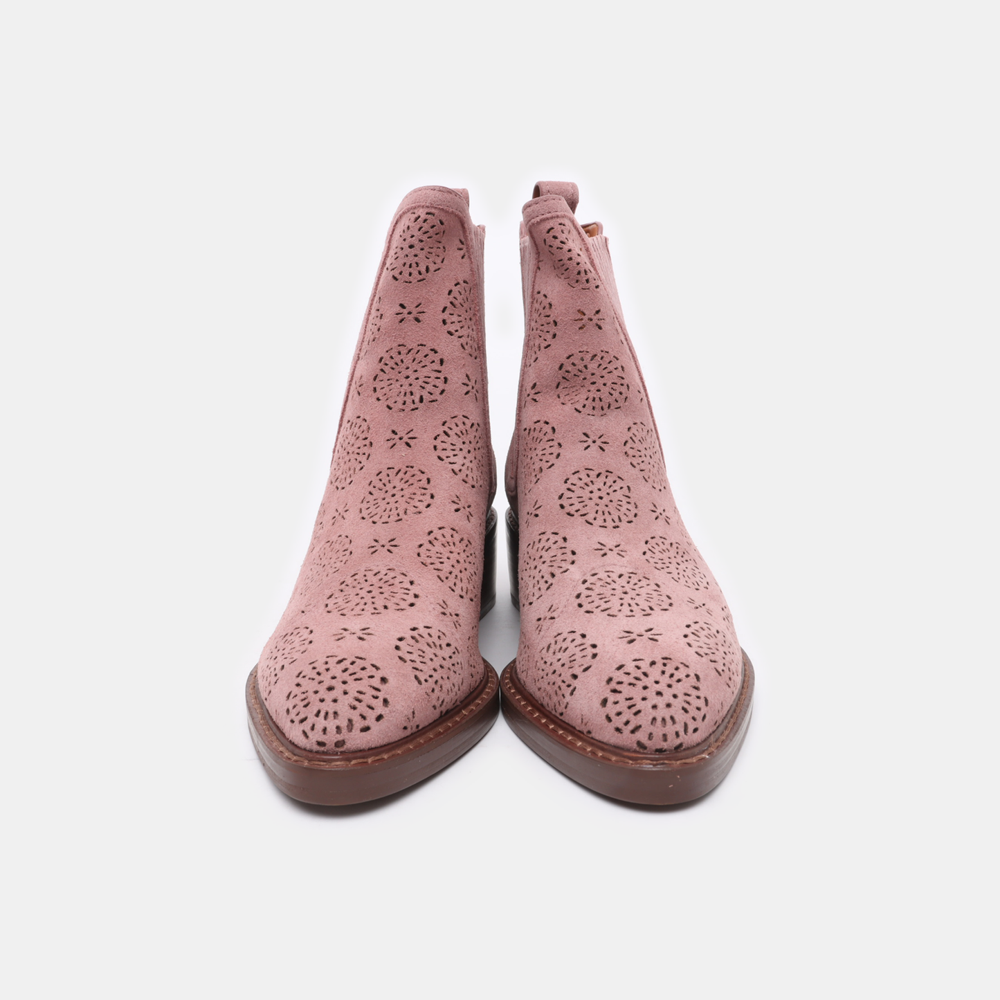 COACH 38.5code Spring Pink Suede Women's Short Boots-(SKU)-941856315