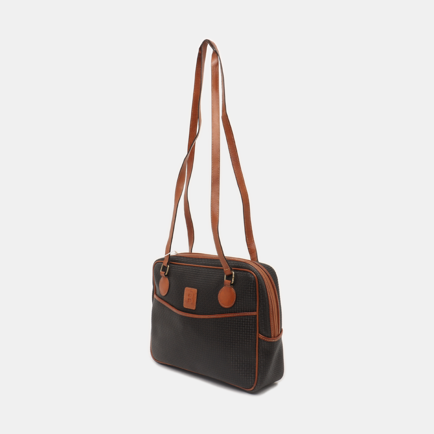 BALLY Black Cowhide Embossed Single Shoulder Bag Golden hardware-(SKU)-935601519