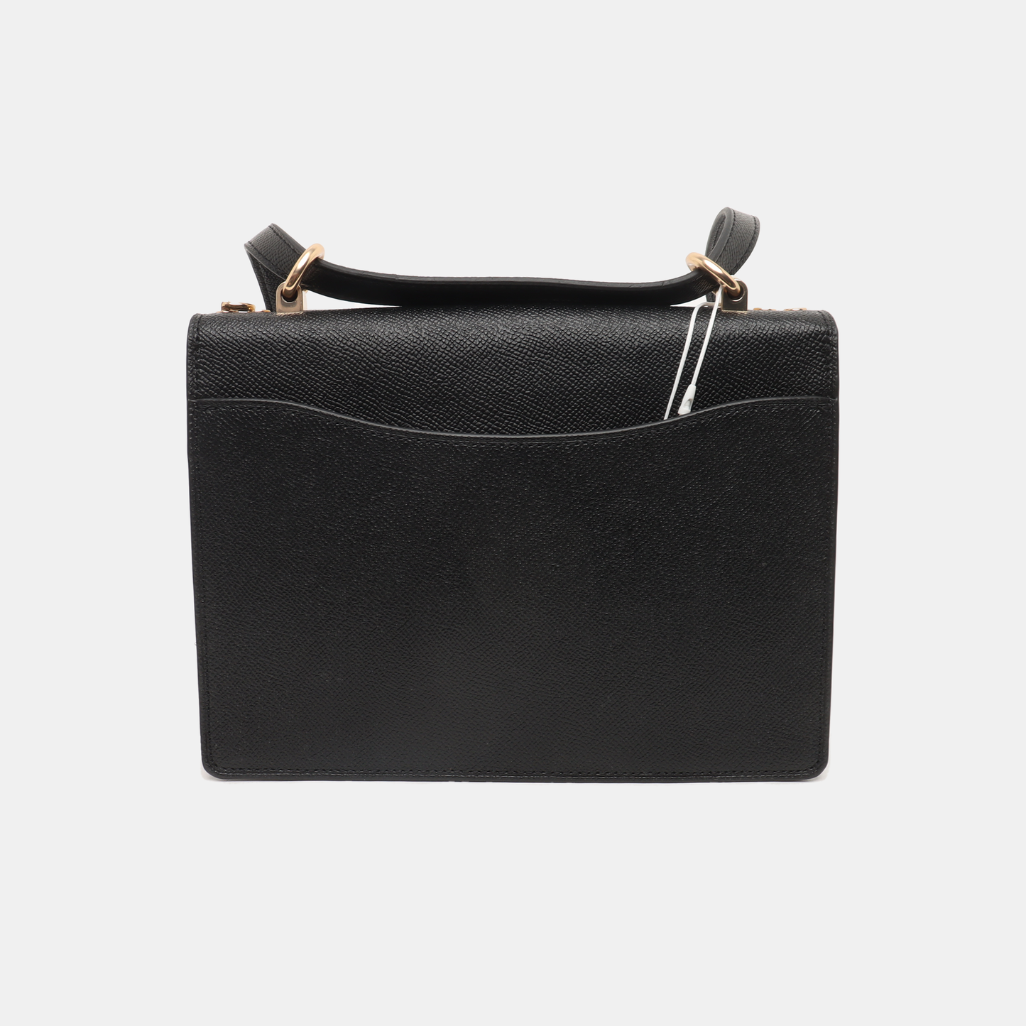 COACH KLARE Small size Black leather old flower carriage handbag Golden hardware-(SKU)-937956207