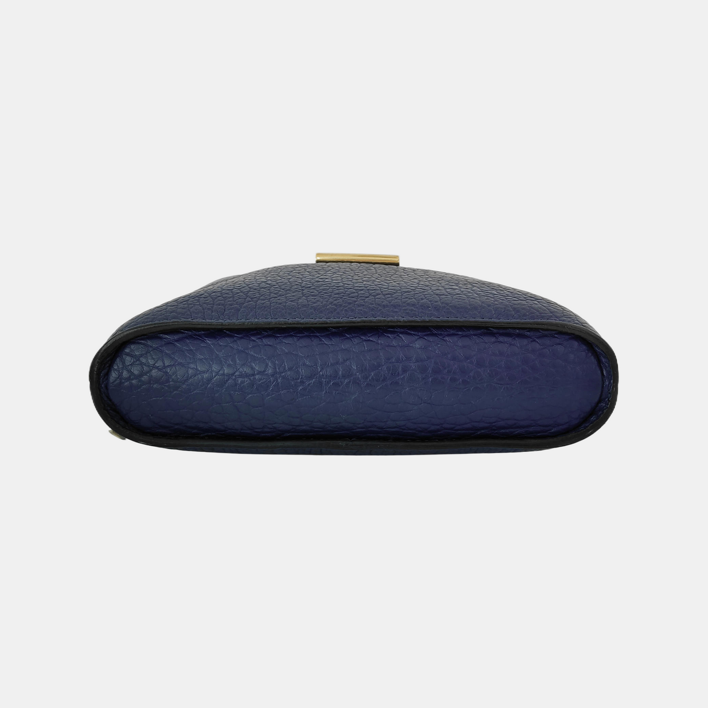 BURBERRY Harrogate Dark Blue Leather Crossbody Shoulder Bag Golden hardware Removable shoulder strap-(SKU)-942274360
