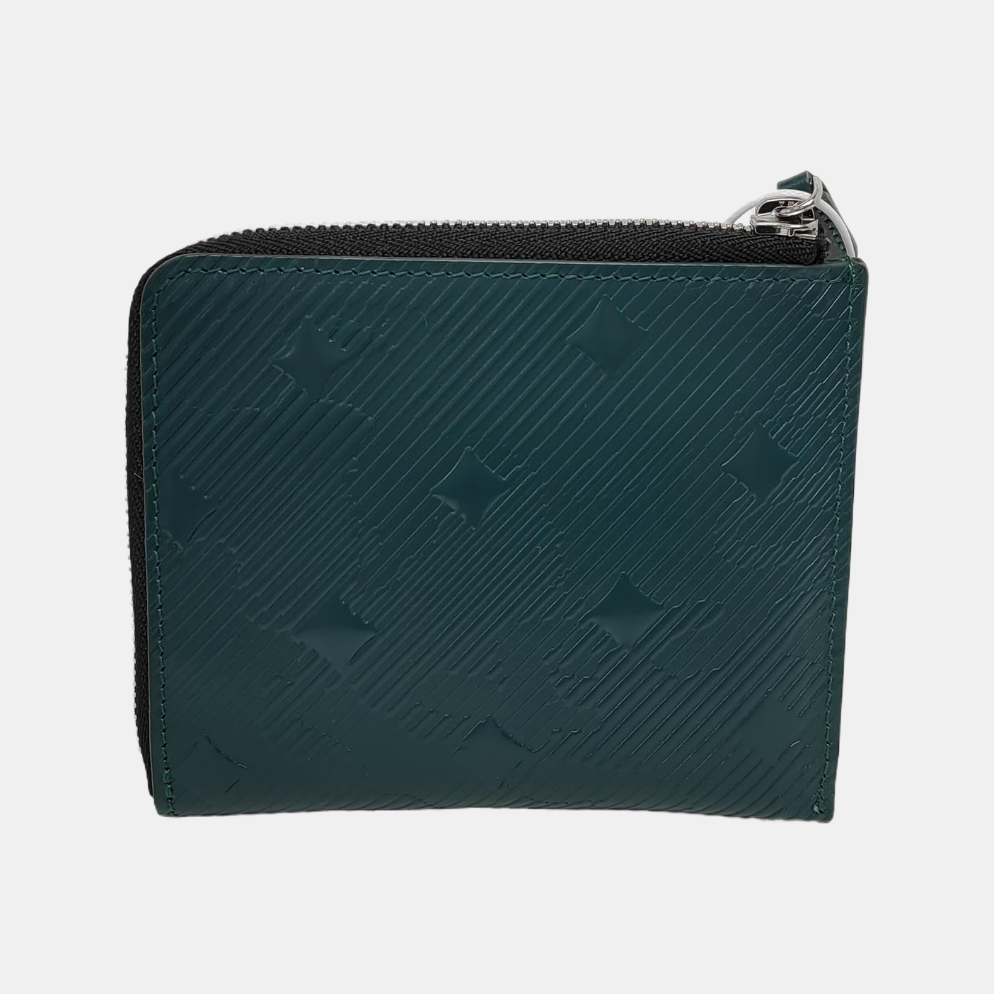 MCM Blue Cowhide Embossed Wallet Silver Hardware-(SKU)-944007895