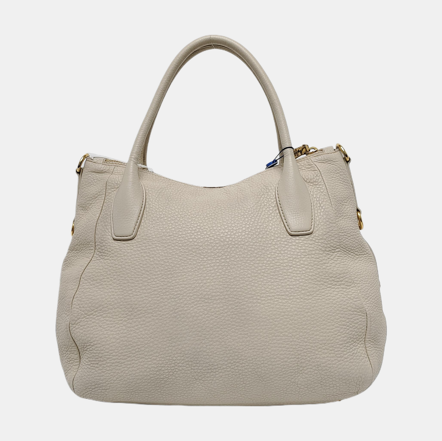 PRADA Tote bag White Cowhide Single Shoulder Handbag Crossbody Bag Golden hardware Removable shoulder strap-(SKU)-942033423