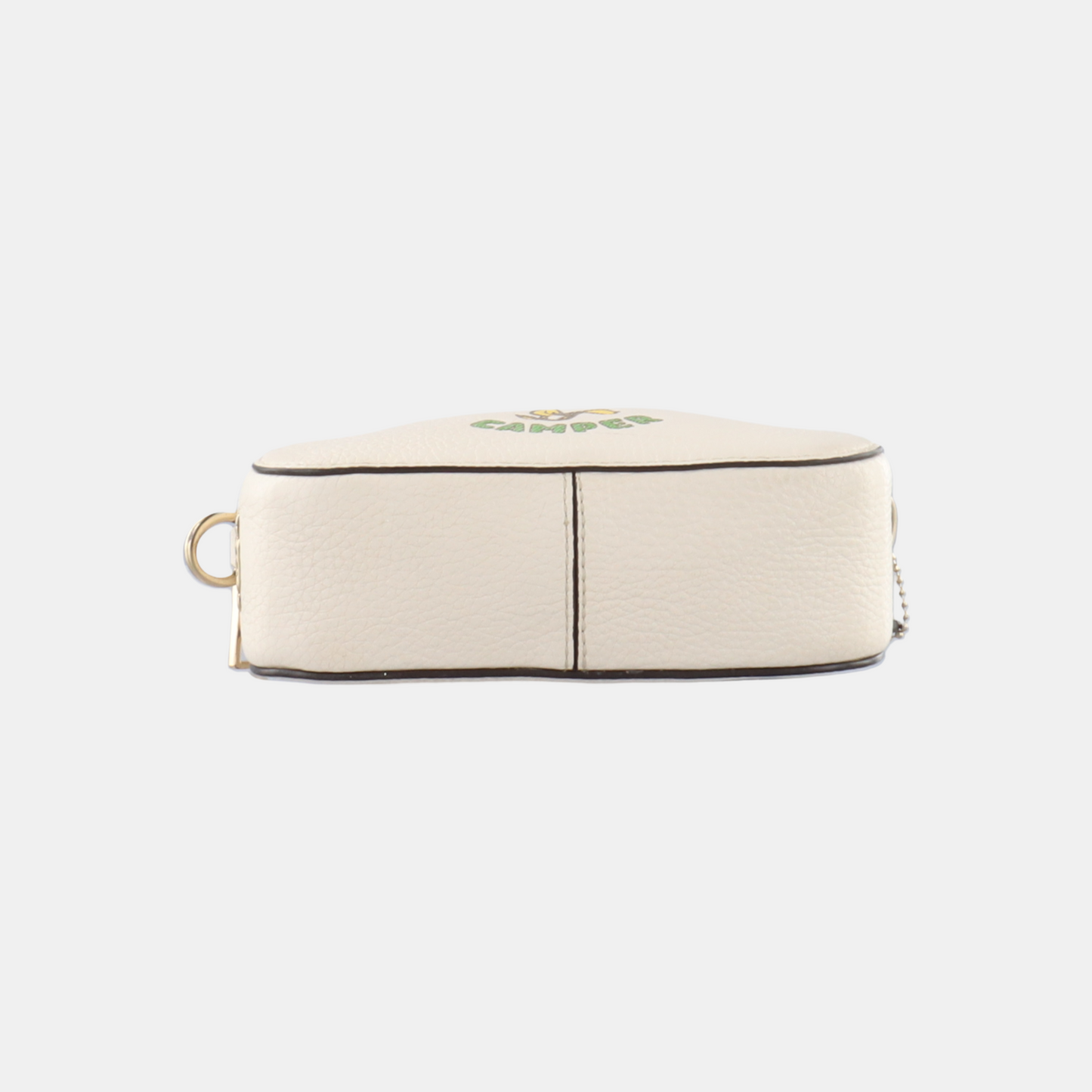 COACH White Leather Printed Single Shoulder Bag Crossbody Golden hardware Removable shoulder strap-(SKU)-933824945