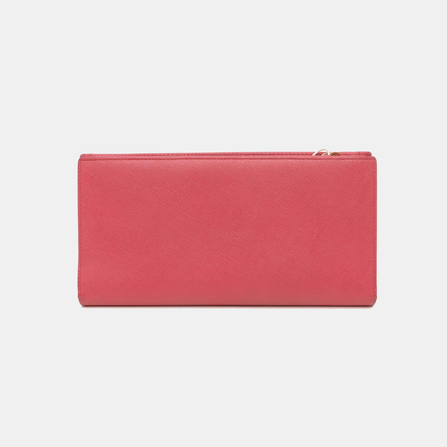 PRADA Fuchsia leather cross-grain clutch Golden hardware-(SKU)-14366482