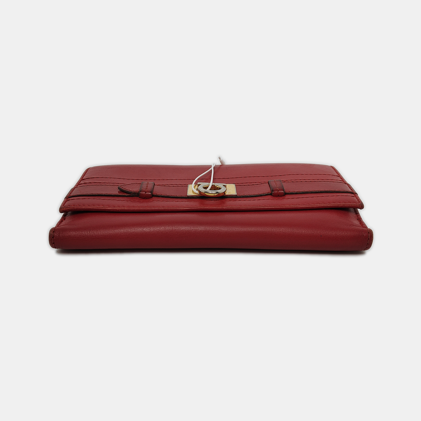 FERRAGAMO Red Leather Wallet Golden hardware-(SKU)-940253959
