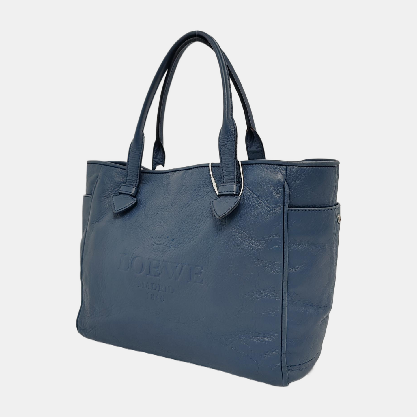 LOEWE Tote bag Blue Leather Tote Bag Golden hardware-(SKU)-945163110