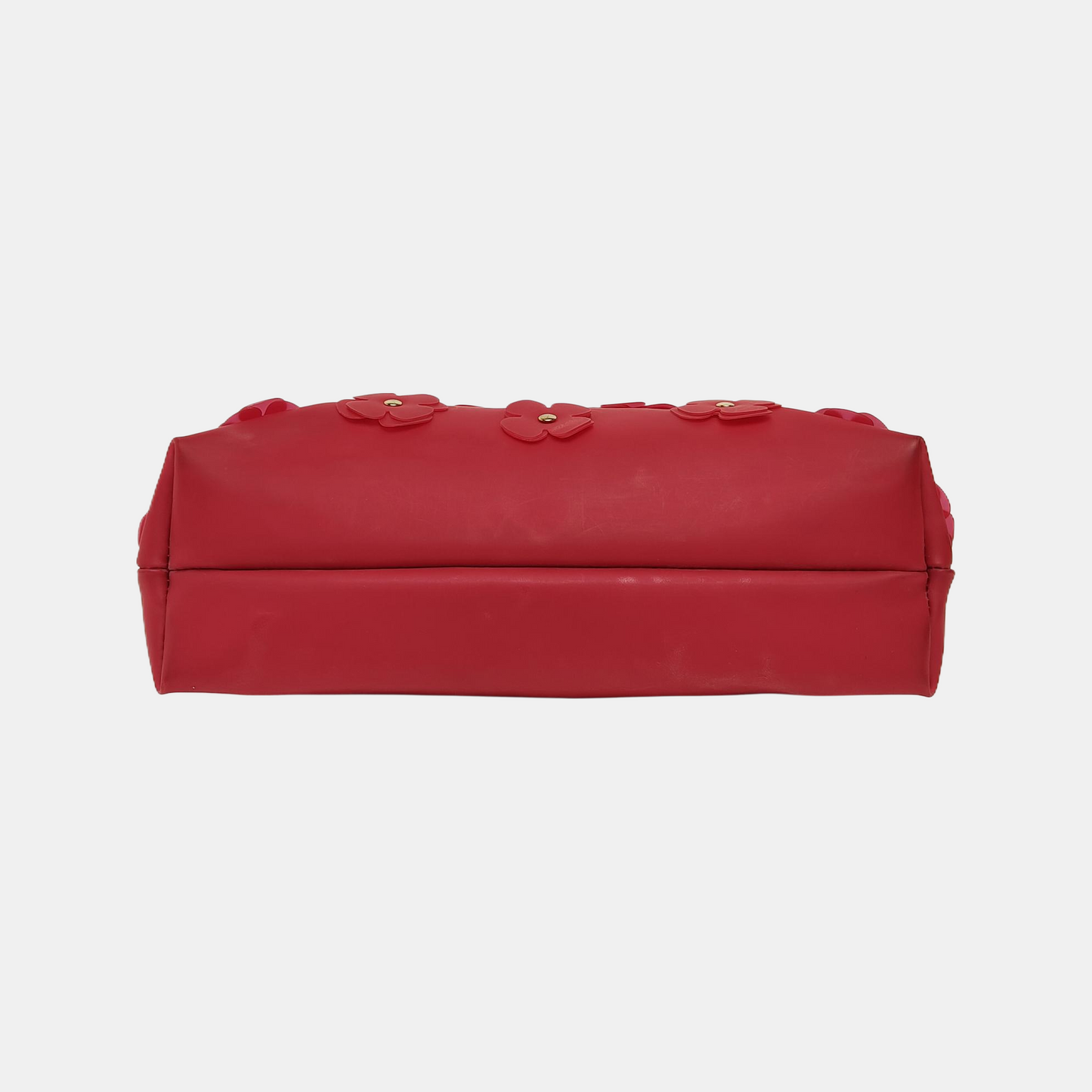 BURBERRY Red Special Material Studs Patchwork Shoulder Bag Crossbody Bag Handbag Golden hardware-(SKU)-942372991