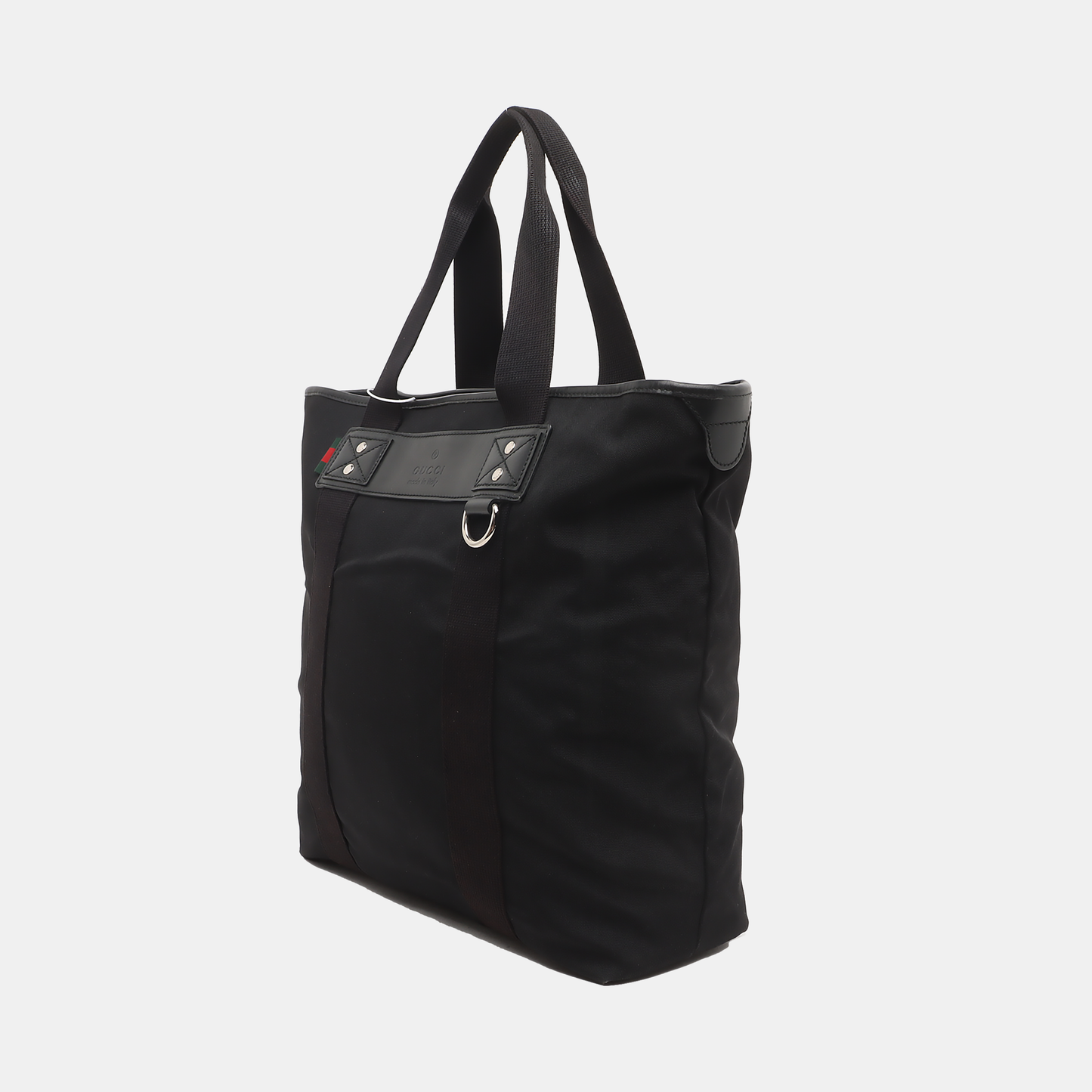 GUCCI Tote bag Black Canvas Tote Bag Single Shoulder Bag Silver Hardware-(SKU)-929881337