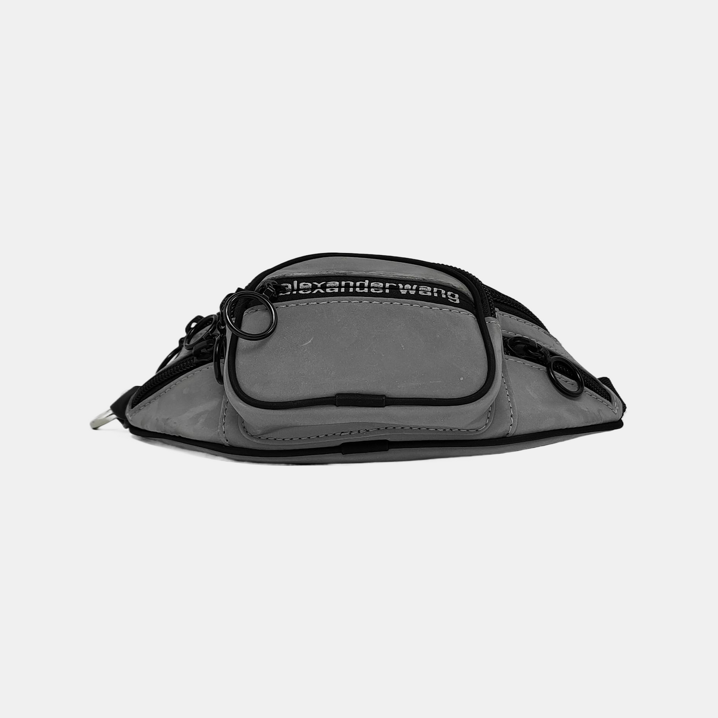 Alexander Wang Attica 浅灰色尼龙腰包腰包/胸包 Black hardware-(SKU)-940440192