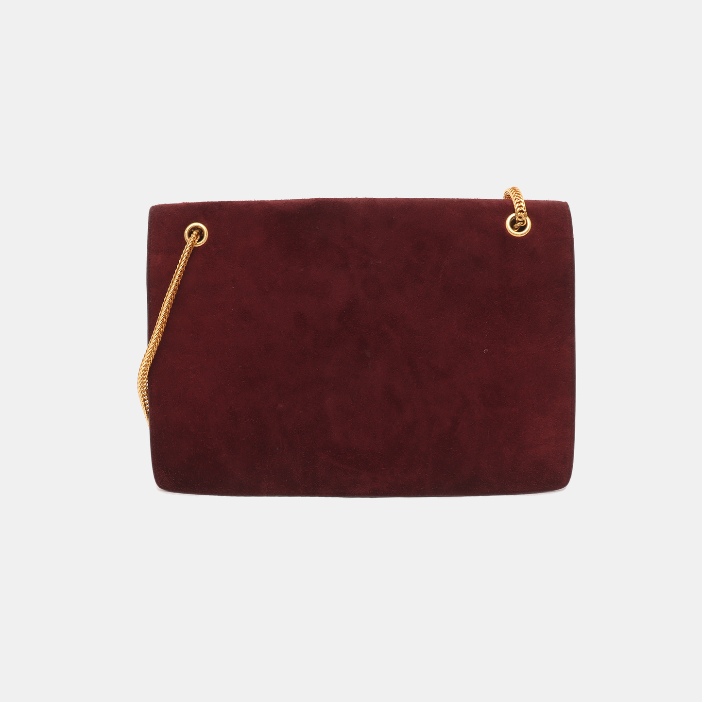 YSL VINTAGE BETTY Burgundy suede leather single shoulder bag crossbody bag Golden hardware-(SKU)-14285934