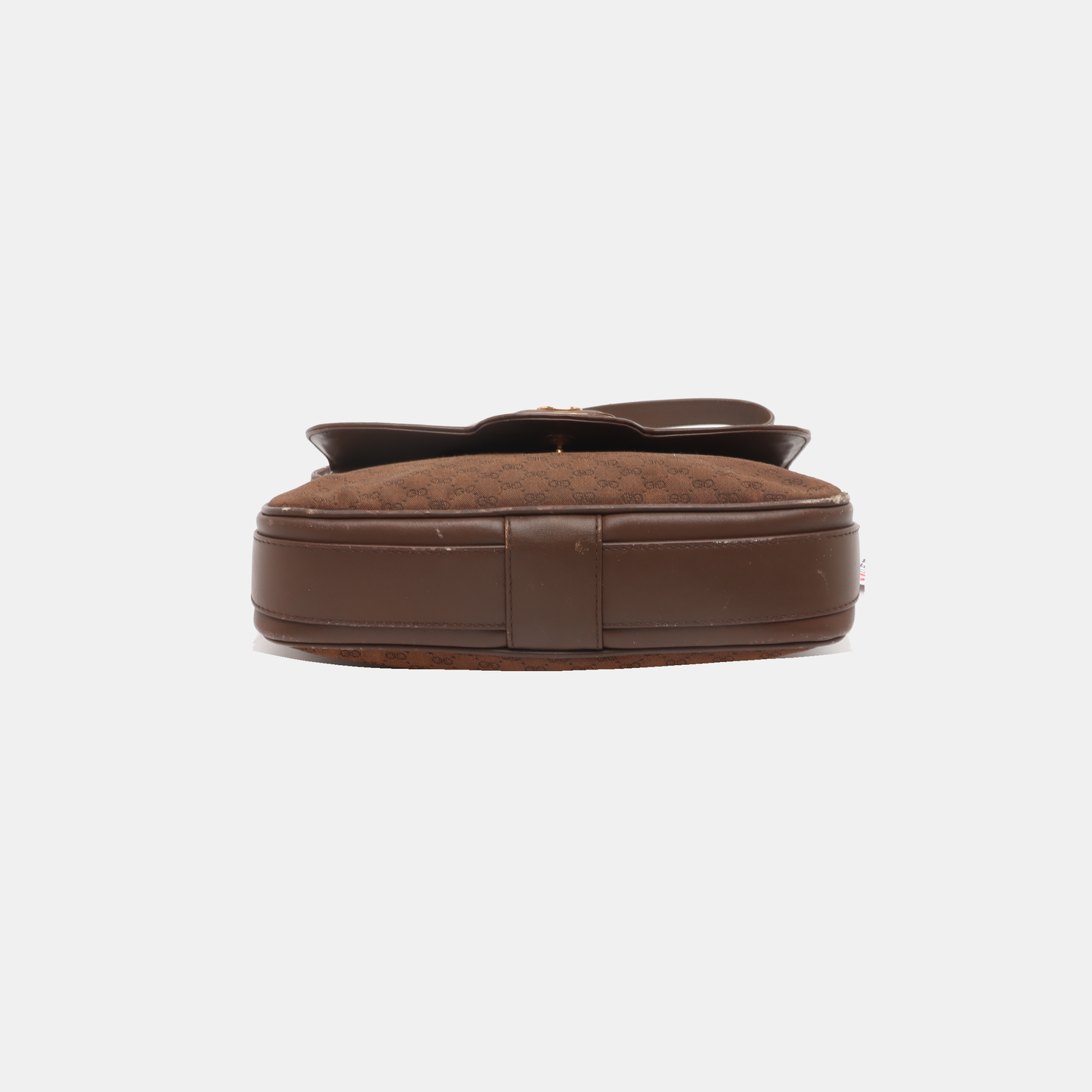 GUCCI GG Messenger Brown Canvas Monogram Shoulder Bag Golden hardware Vintage model-(SKU)-13122359