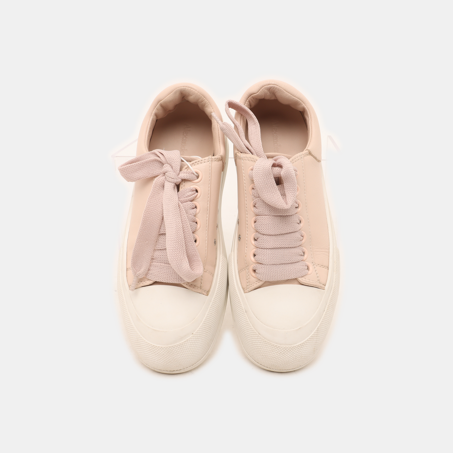 Alexander McQUEEN 37code Spring Autumn Pink Leather Women's Sports Casual Shoes-(SKU)-939721701