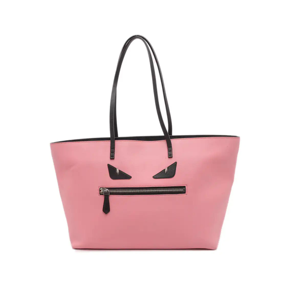 FENDI Monster Medium size Pink Cowhide Monster Single Shoulder Bag Tote Silver Hardware-(SKU)-13447646