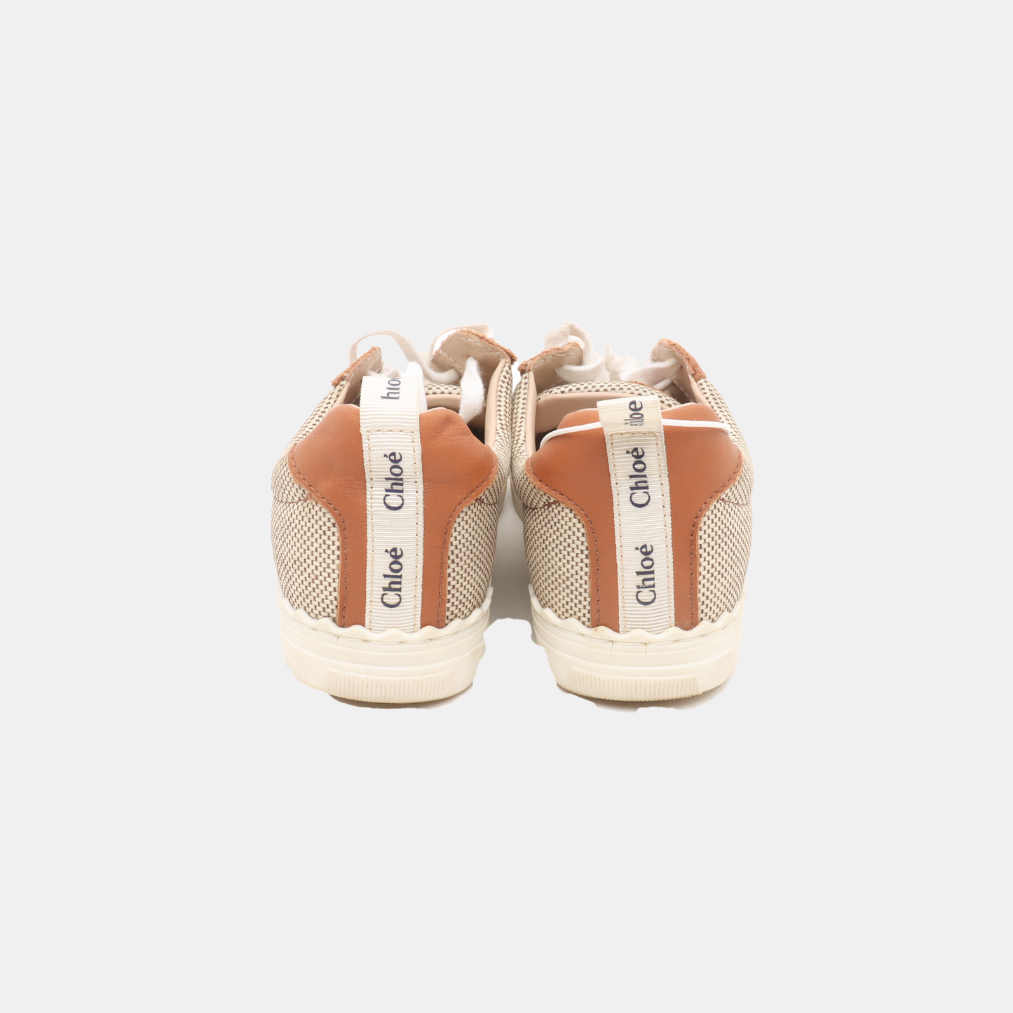 Chloé 32code Autumn and Spring Beige Fabric Women's Athletic Casual Shoes-(SKU)-933067743
