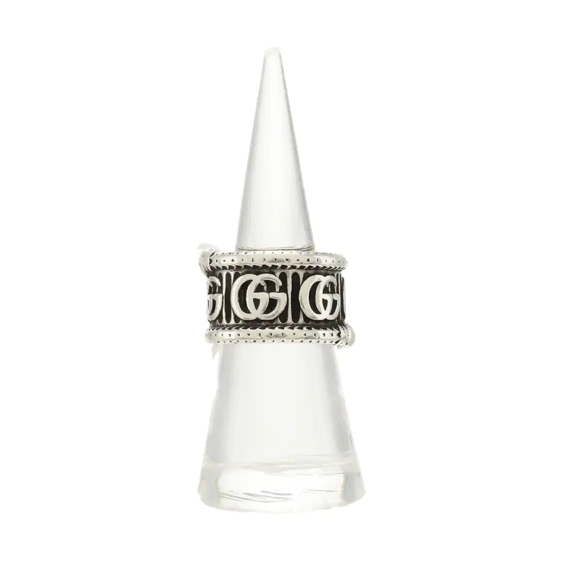 GUCCI Hong Kong Size13code 银色925银LOGO戒指-(SKU)-936491699