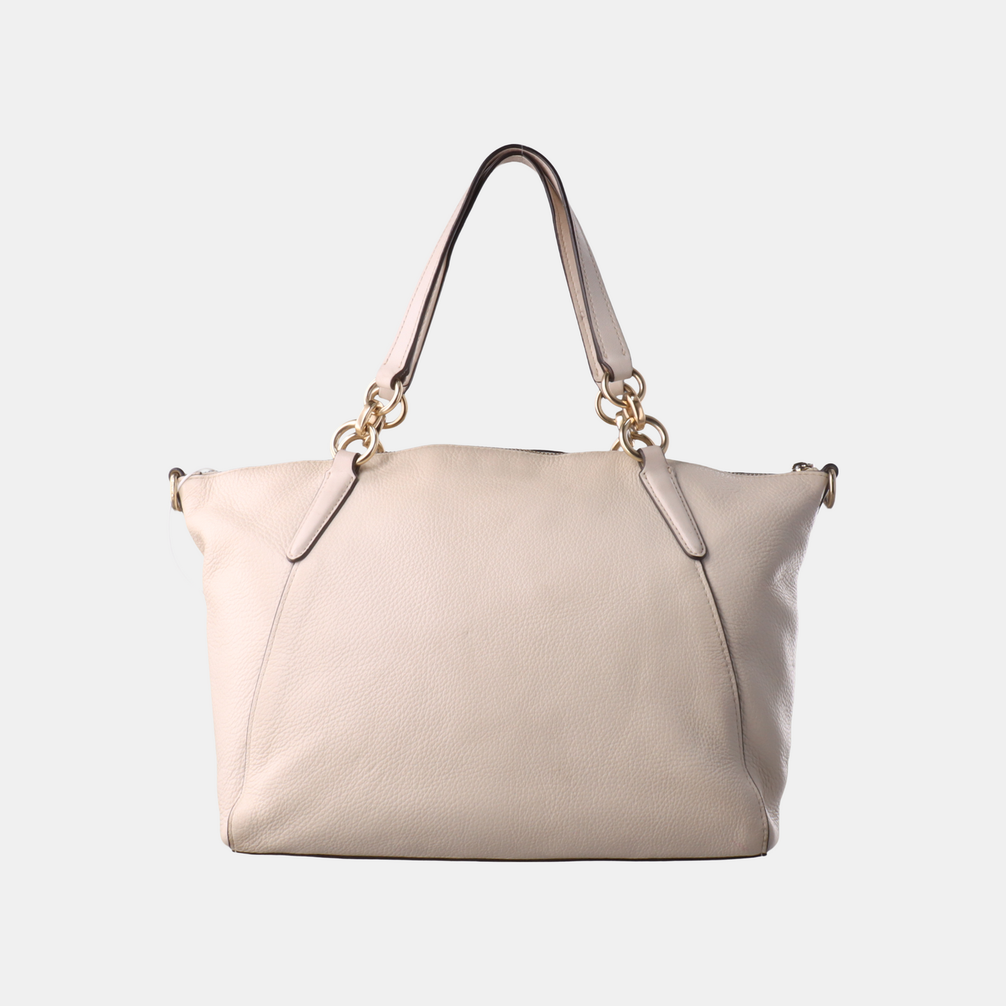 COACH KELSEY White Cowhide Single Shoulder Bag Crossbody Handbag Golden hardware Removable shoulder strap-(SKU)-14505078