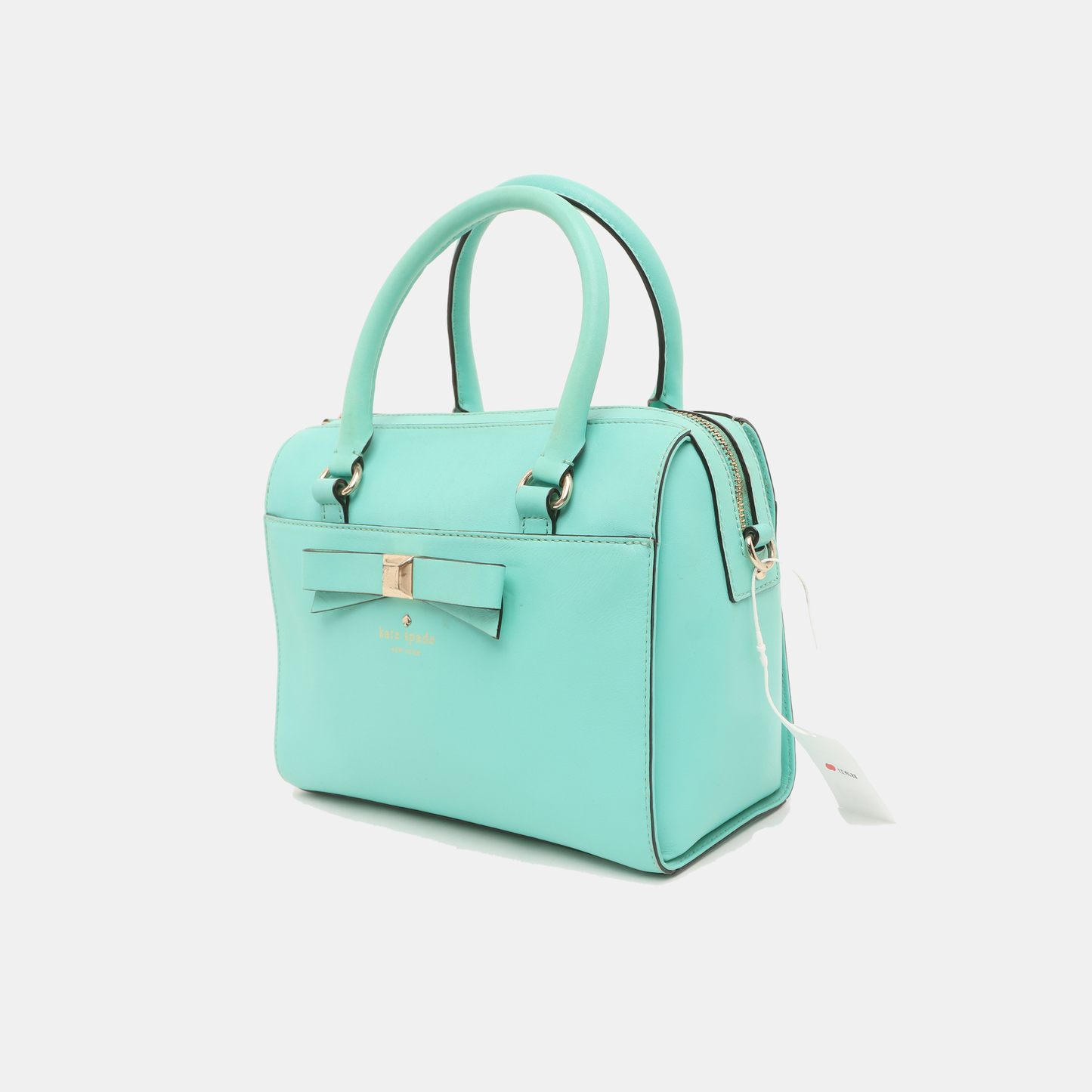 Kate Spade Green leather single shoulder bag handbag crossbody bag Golden hardware Removable shoulder strap-(SKU)-14289698