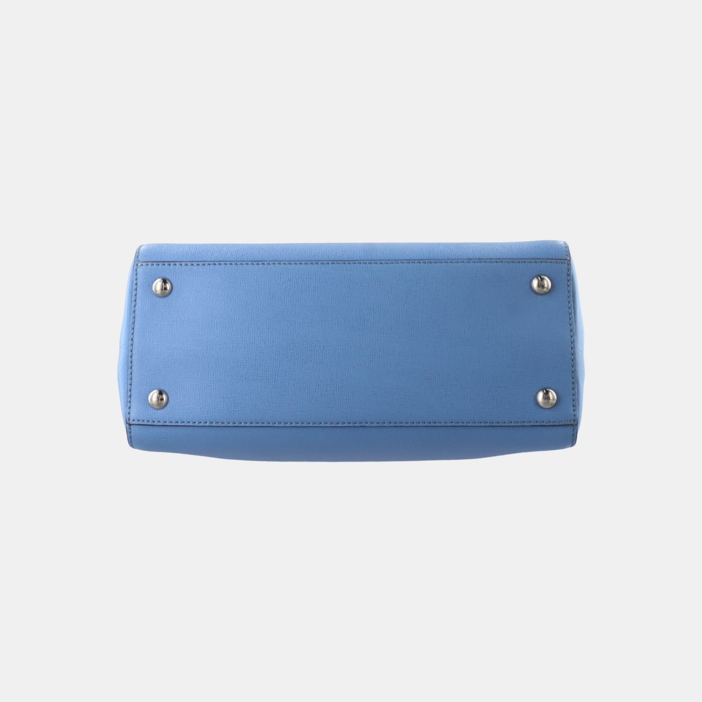 FENDI 2 Jours Small size Blue cowhide crossbody, handbag, shoulder bag Silver Hardware Removable shoulder strap-(SKU)-14510368