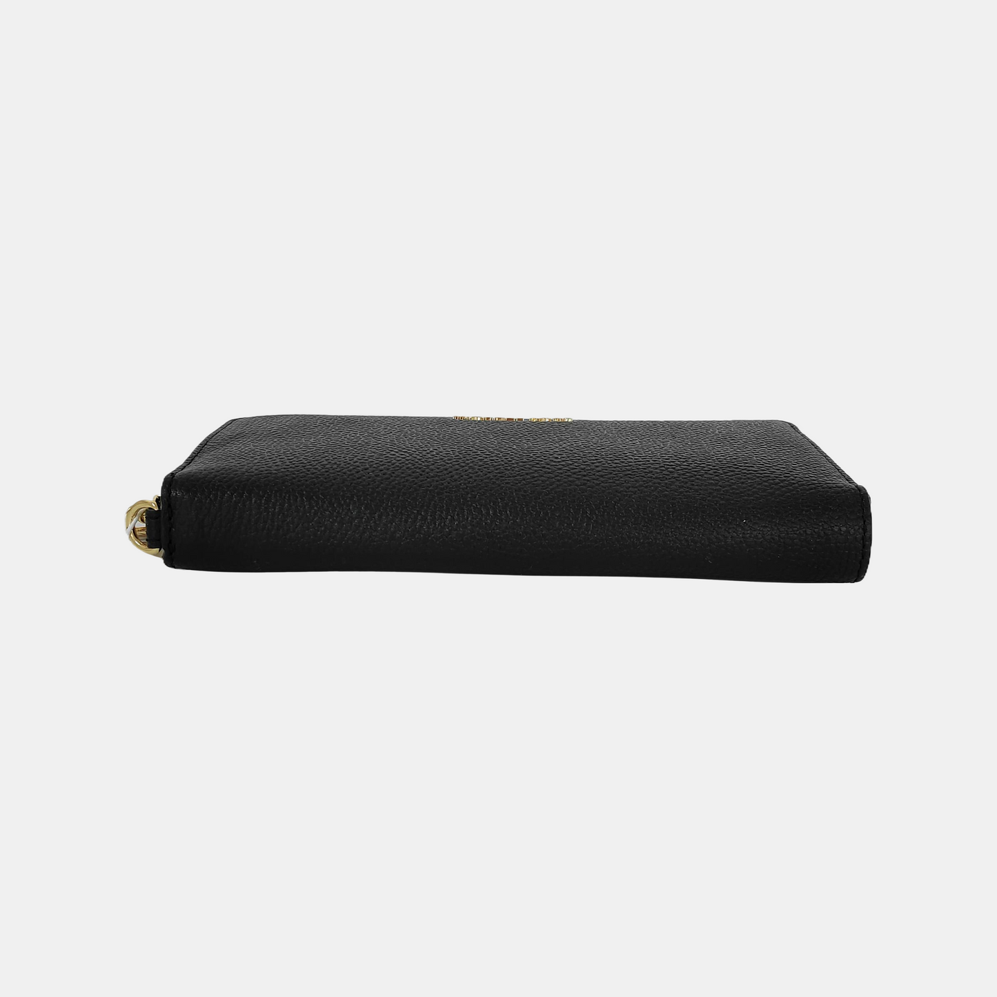 MICHAEL KORS Black Leather Wallet Golden hardware-(SKU)-942270636