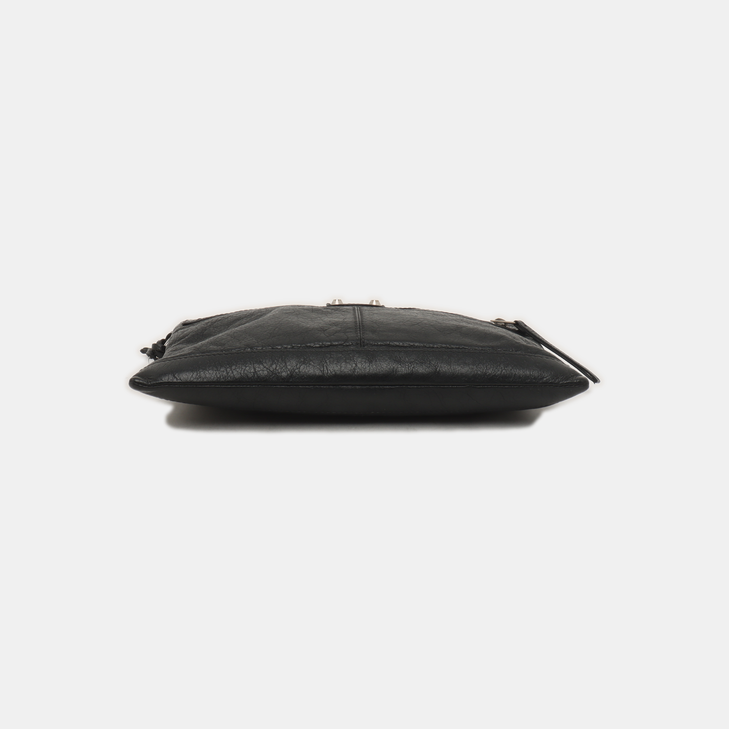 BALENCIAGA Classic City Black Lamb Skin Clutch Silver Hardware-(SKU)-935635471